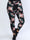 Vibe - Leggings med rosa blommor och blå blad