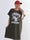 Virginia - Mjuk plus size t-shirt klänning med motiv - Black