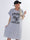 Virginia - Mjuk plus size t-shirt klänning med motiv - Army