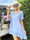 Bine - Enkel sommarklänning med broderi anglaise - Light blue