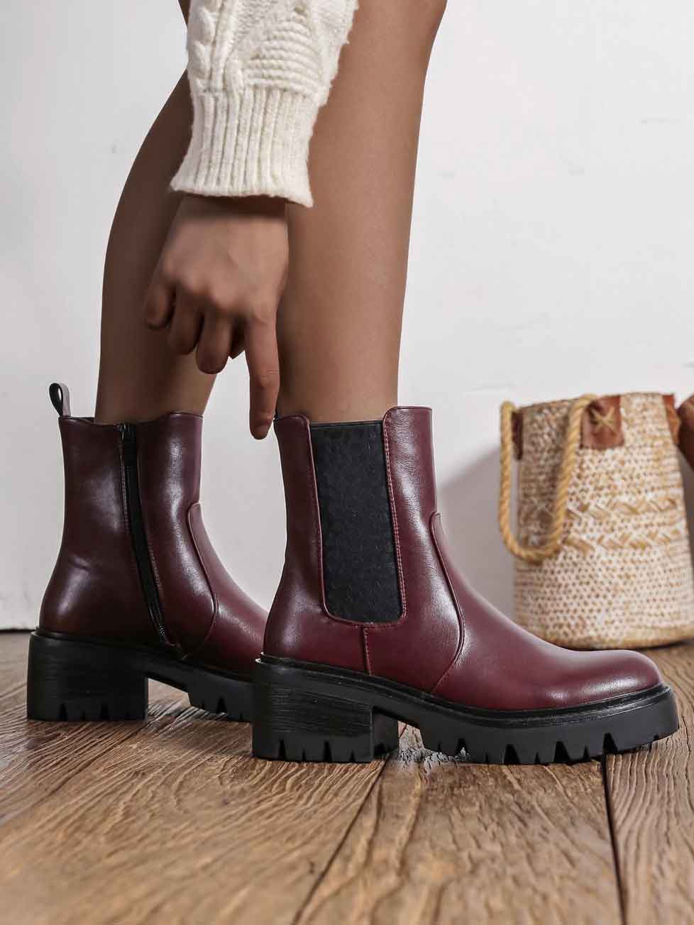 Ourania - Stövlar med chunky sula