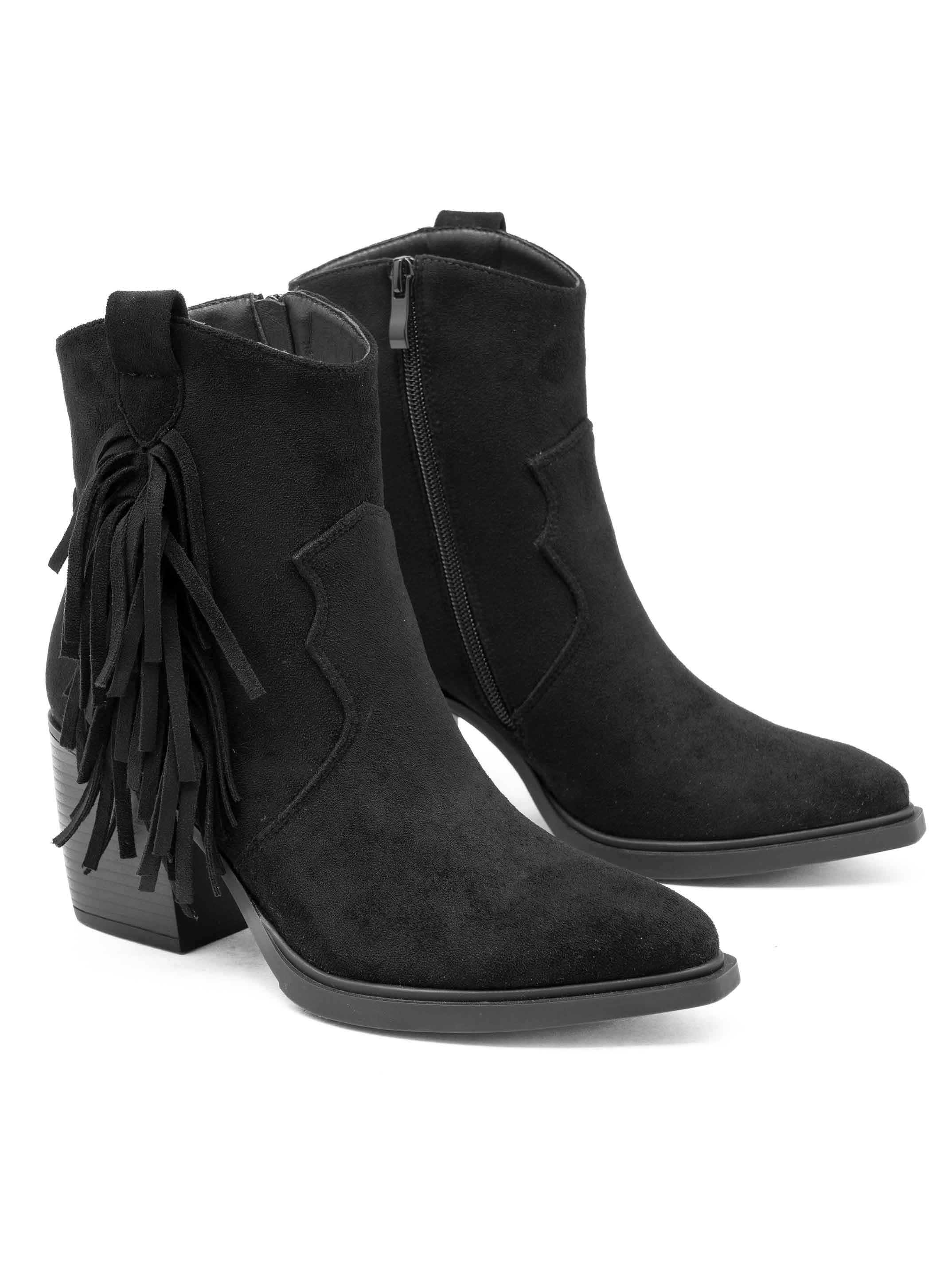 Hecuba - Korta cowboystövlar med fransar