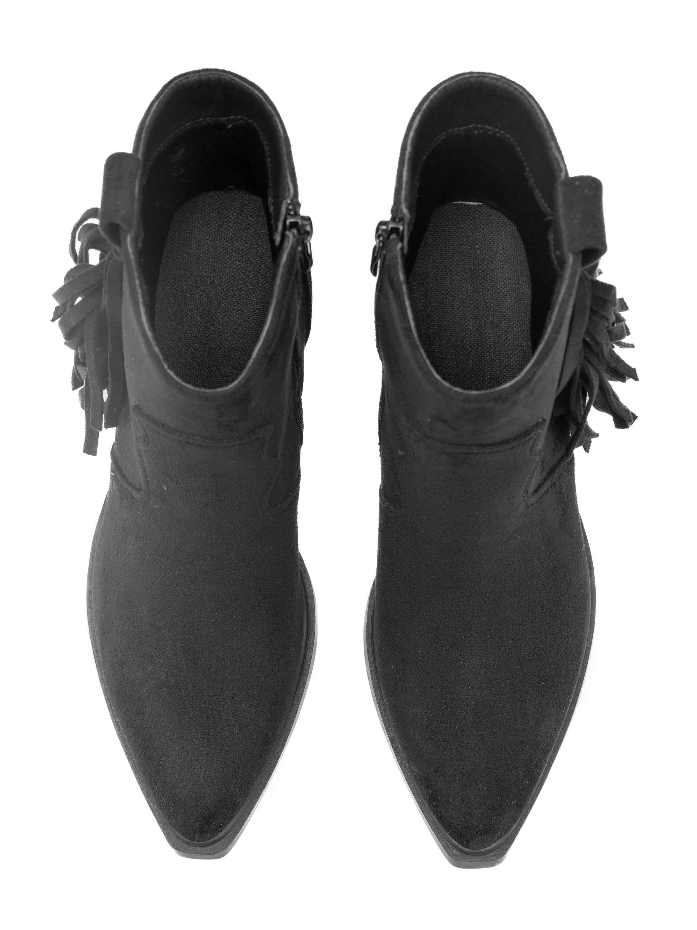 Hecuba - Korta cowboystövlar med fransar