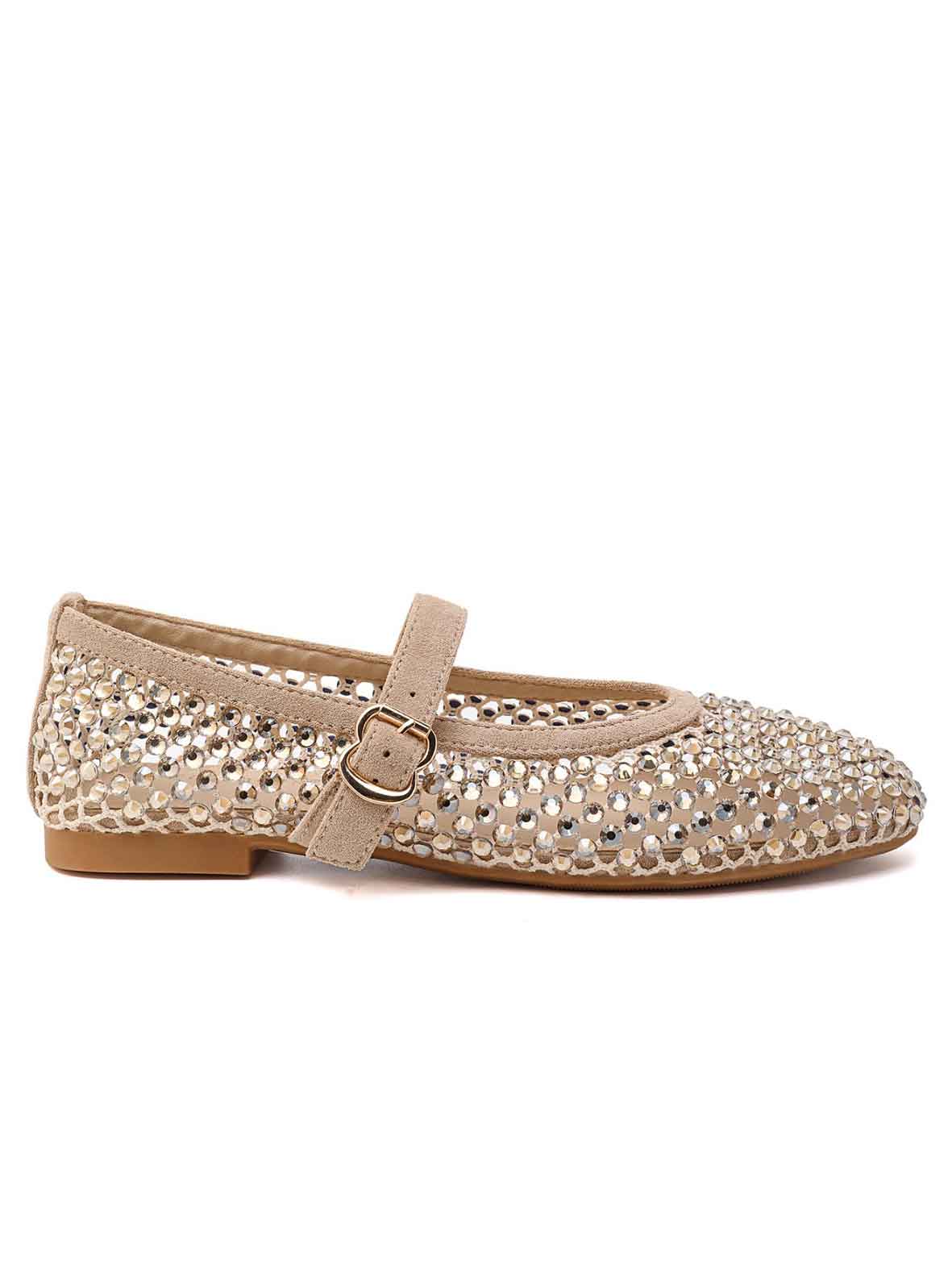 Lily - Eleganta ballerinaskor med glänsande strass