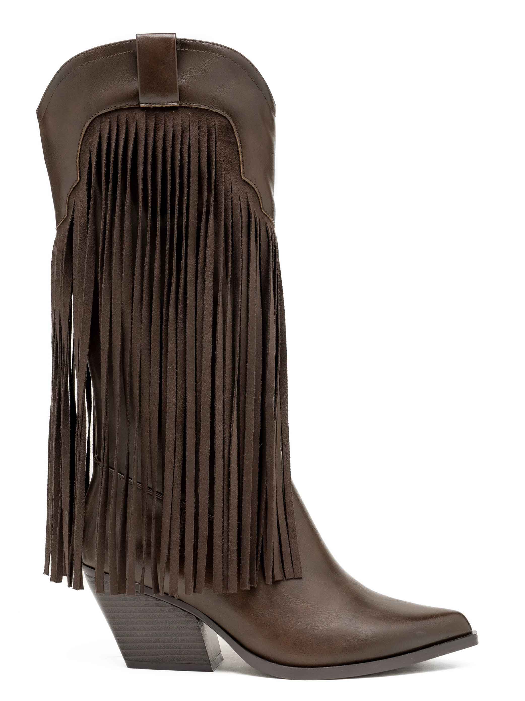 Marjorie - Cowboystövlar med fransar