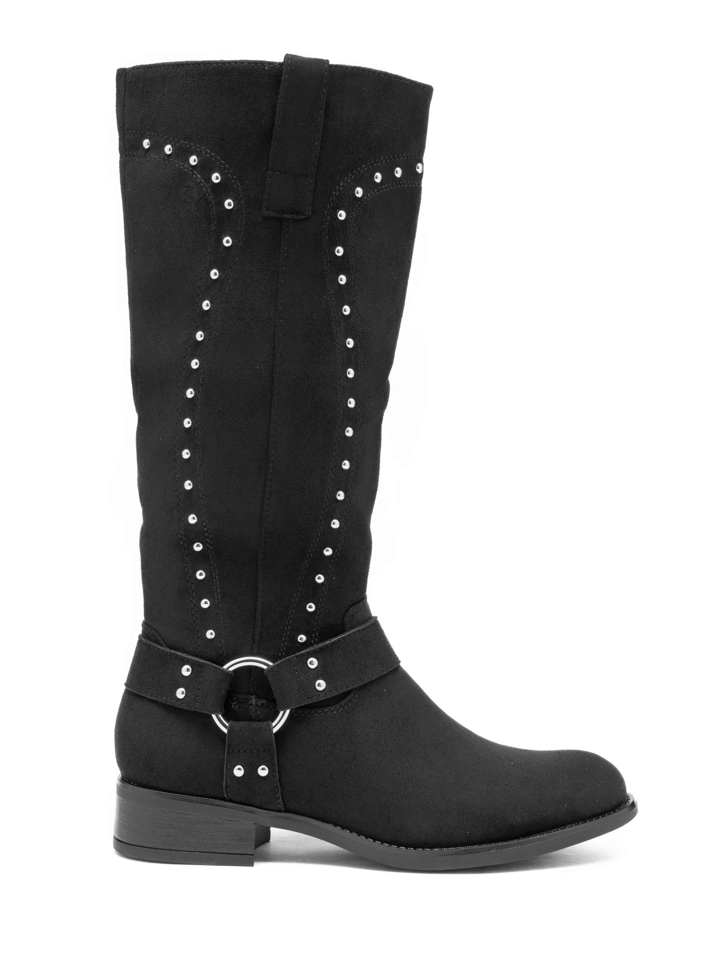 Scottie - Stövlar i mockaimitation med silvriga nitar