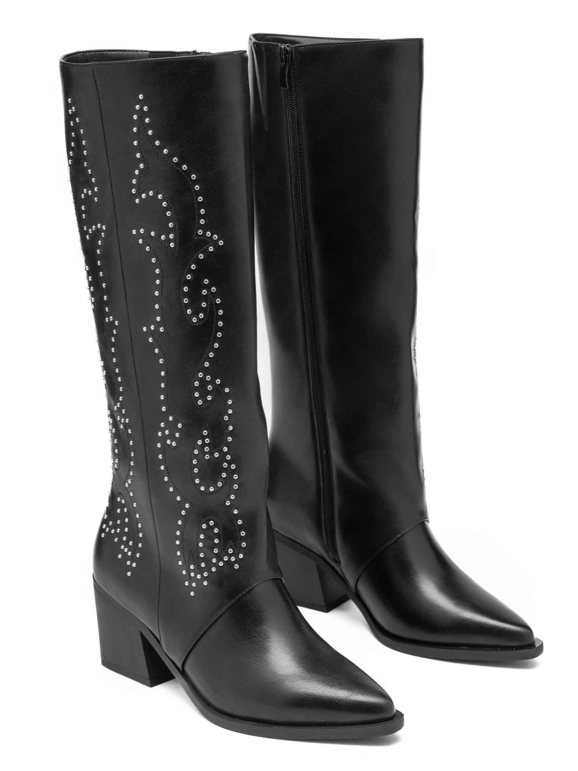 Shiri - Cowboystövlar med små runda nitar