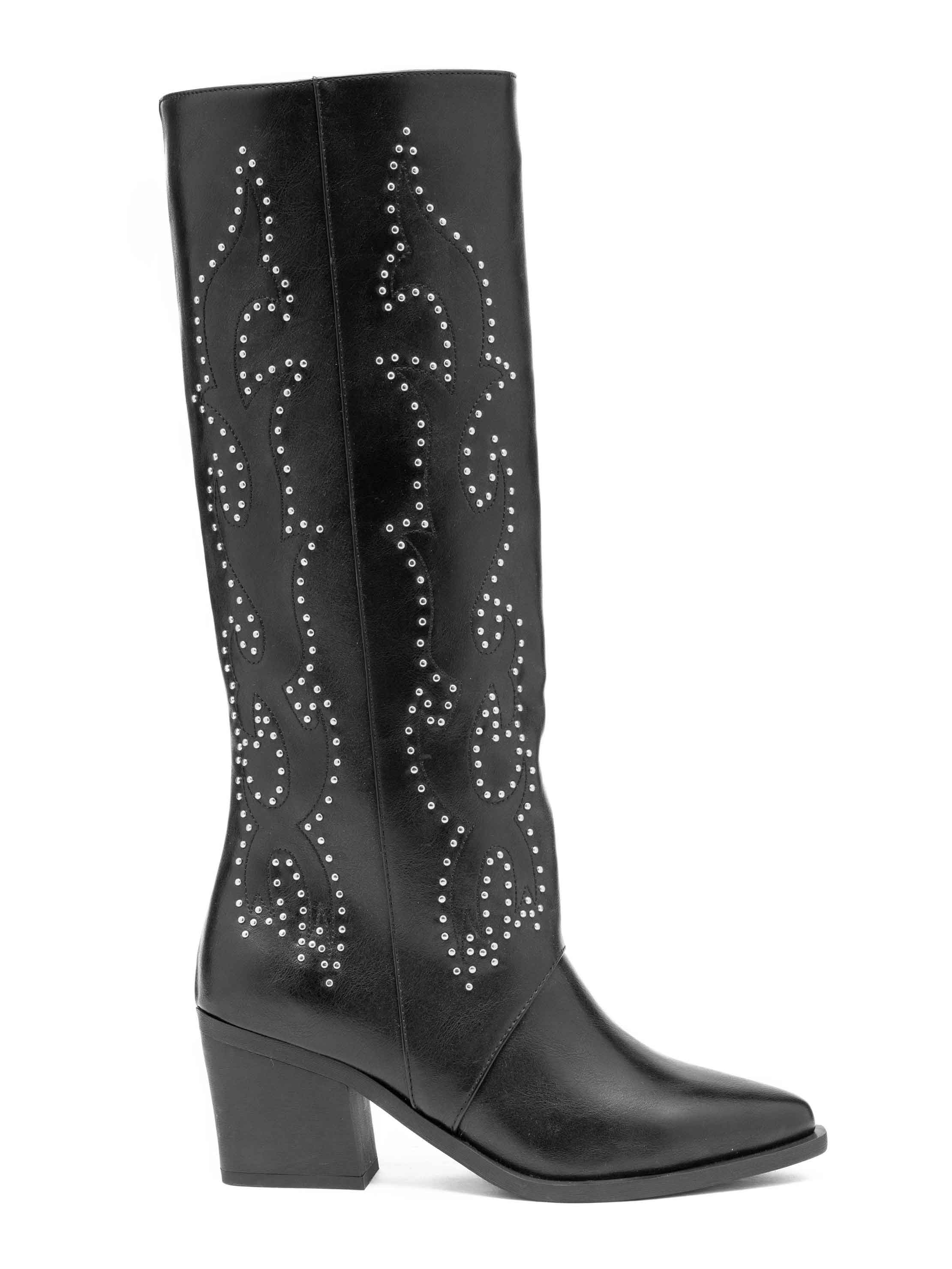 Shiri - Cowboystövlar med små runda nitar