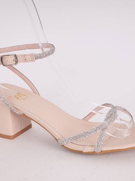 Kleo - Sandaler med liten klack detaljerade med strass