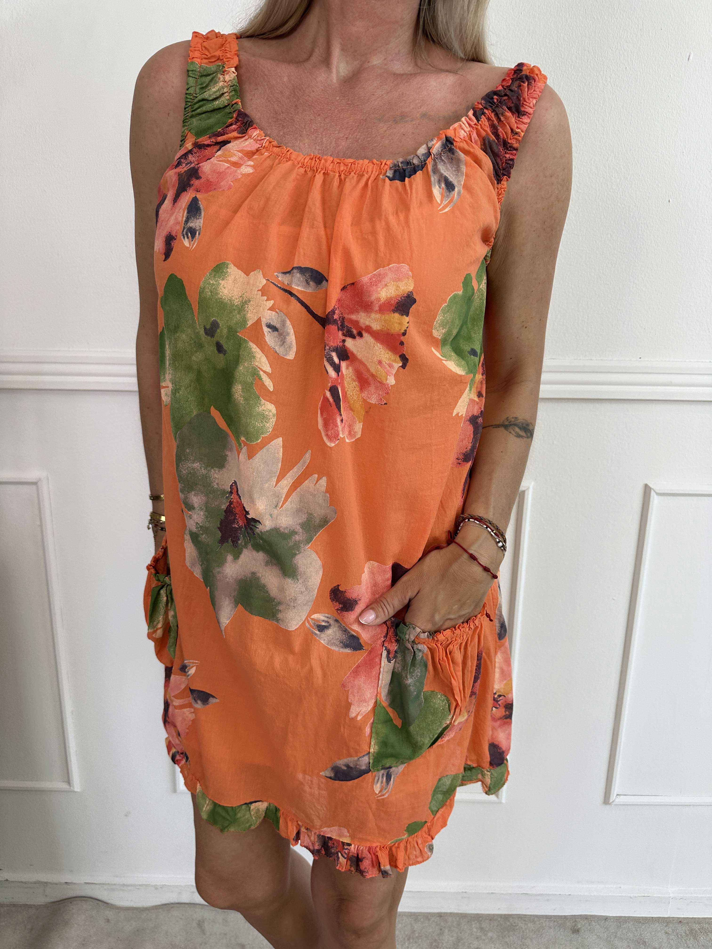 Achlys - Lätt och luftig tunikaklänning med blommigt mönster