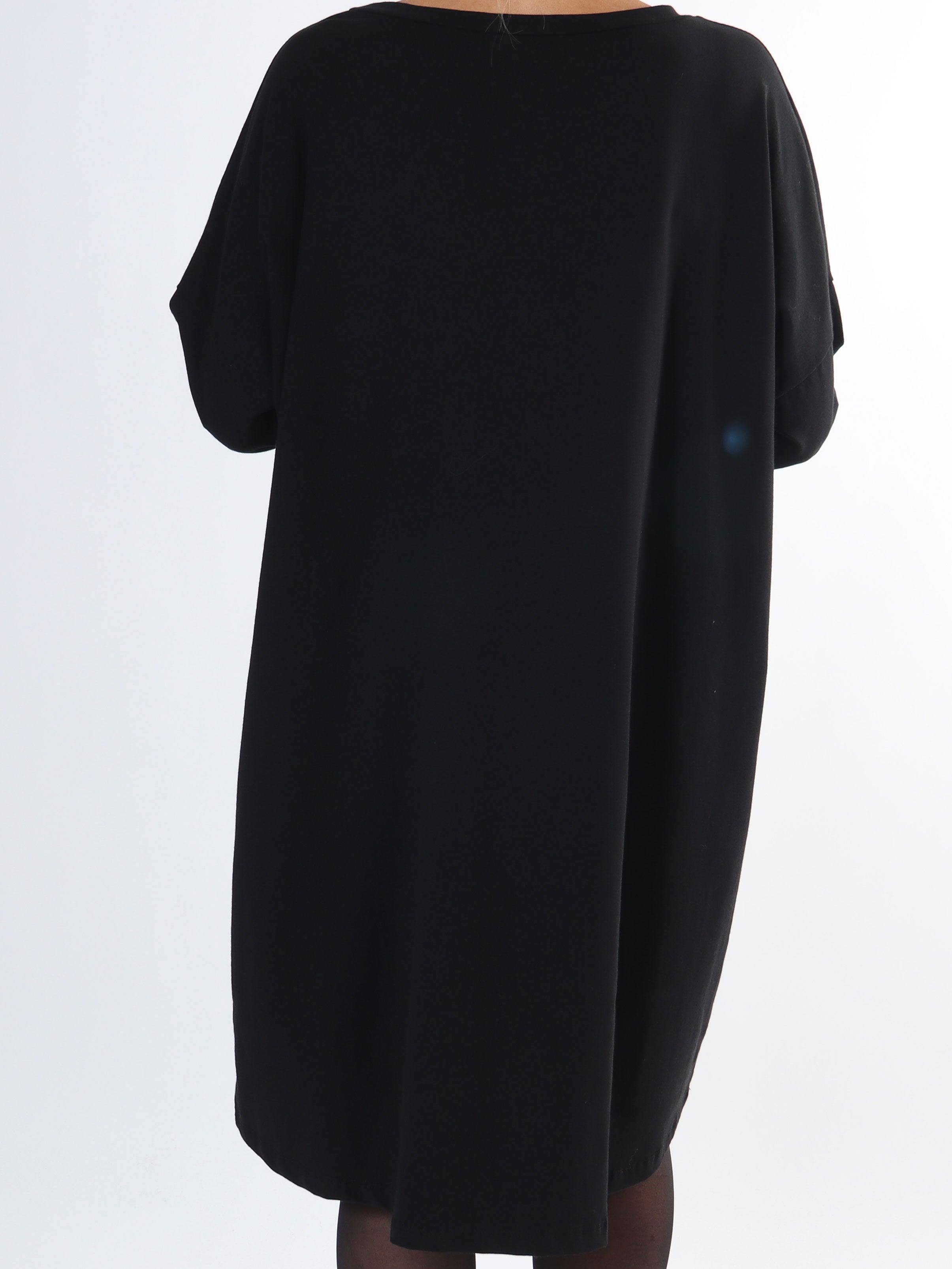 Ada - Bomullsklänning i stora storlekar med tryck i imiterad lyster