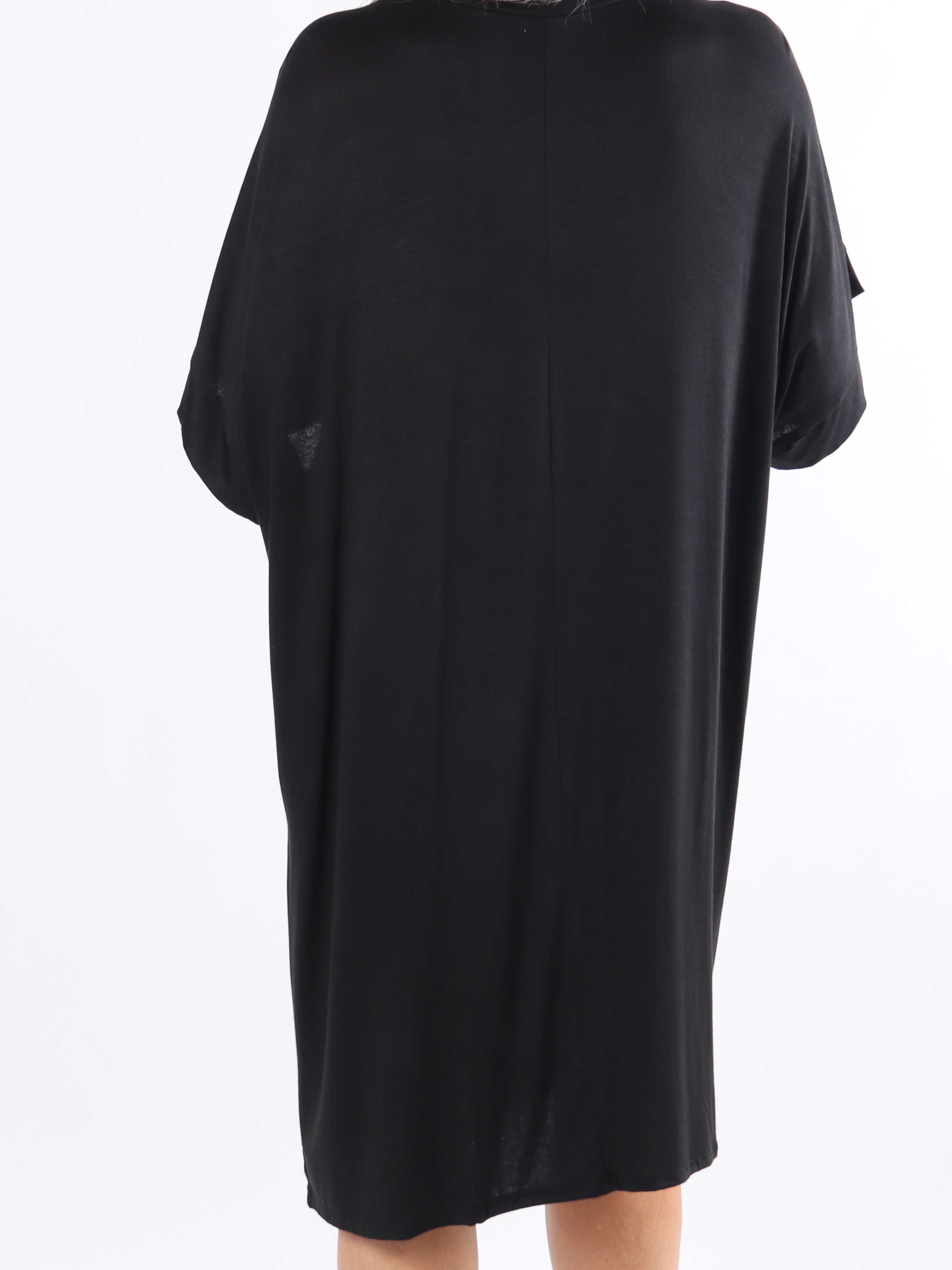 Adana - Söt tunika i viskos i plusstorlek med dragkedja i halsringningen