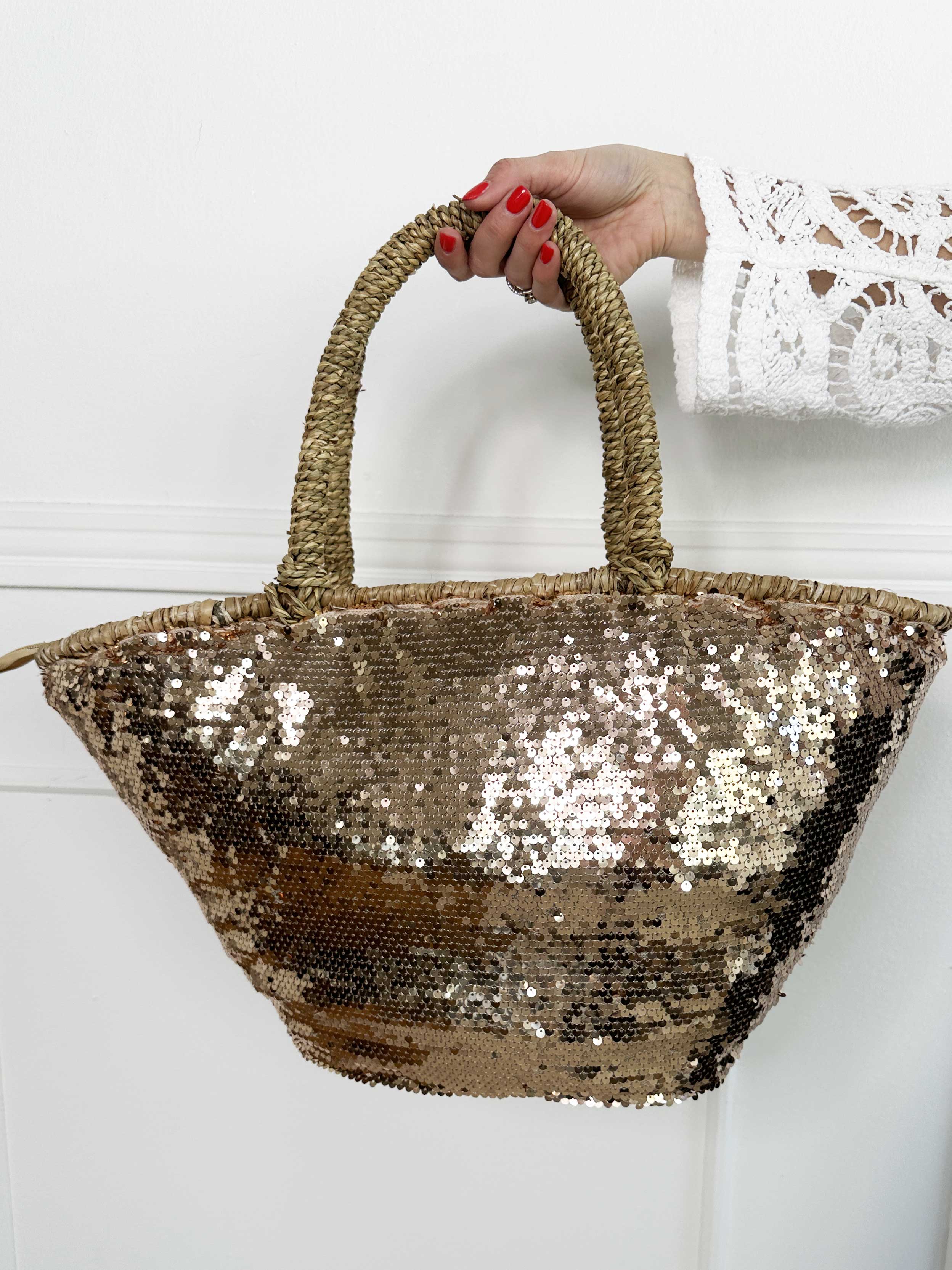 Adeline - Stor strandväska med paljetter