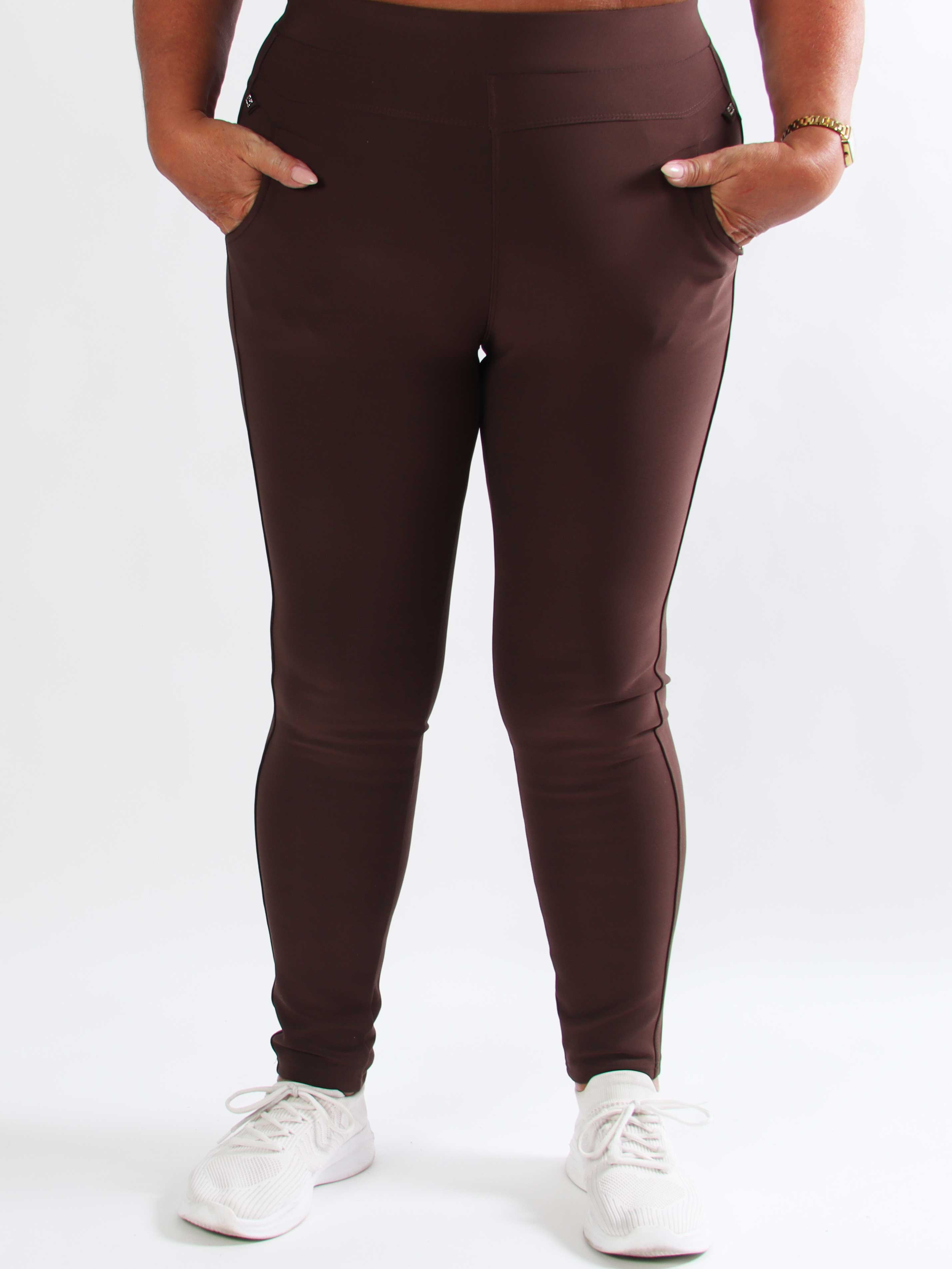 Agacia - Bløde og elastiske leggings med elegante similisten-spænder i siden