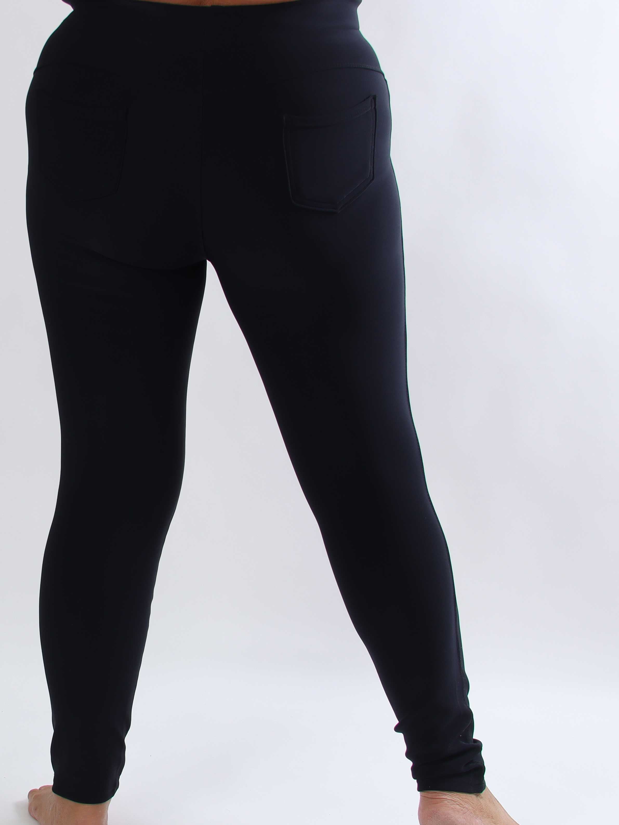 Agacia - Bløde og elastiske leggings med elegante similisten-spænder i siden