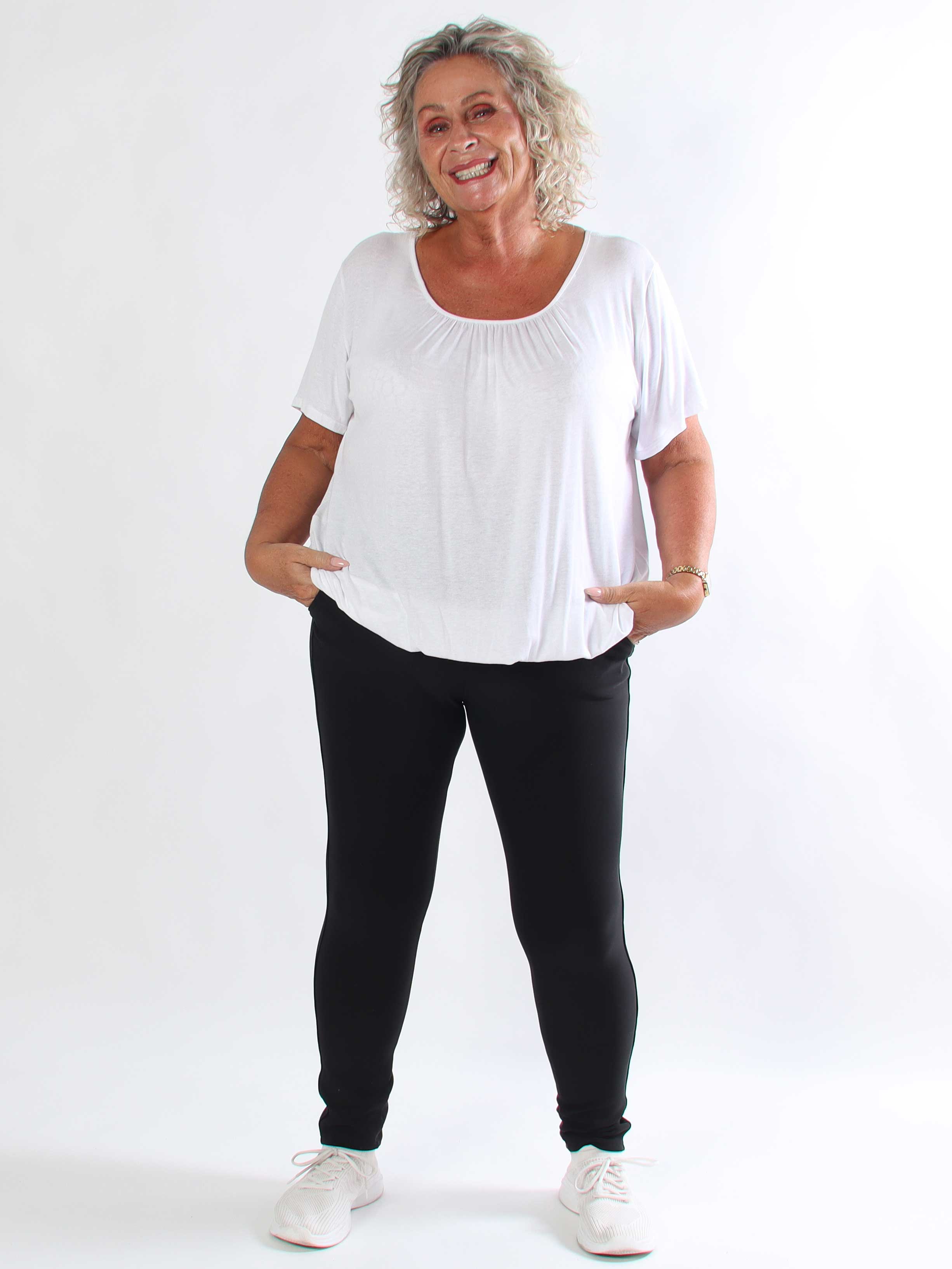Agacia - Bløde og elastiske leggings med elegante similisten-spænder i siden