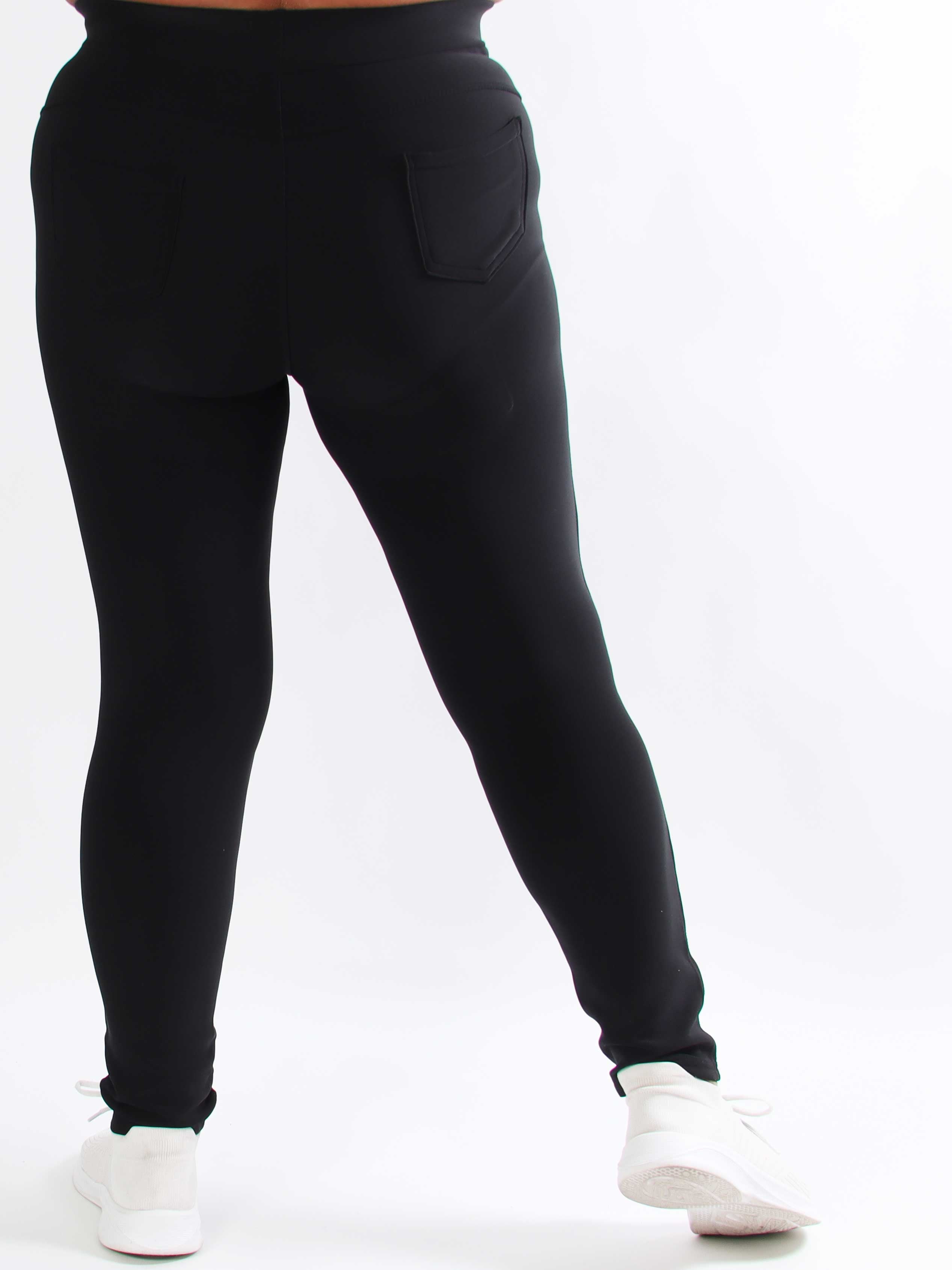 Agacia - Bløde og elastiske leggings med elegante similisten-spænder i siden