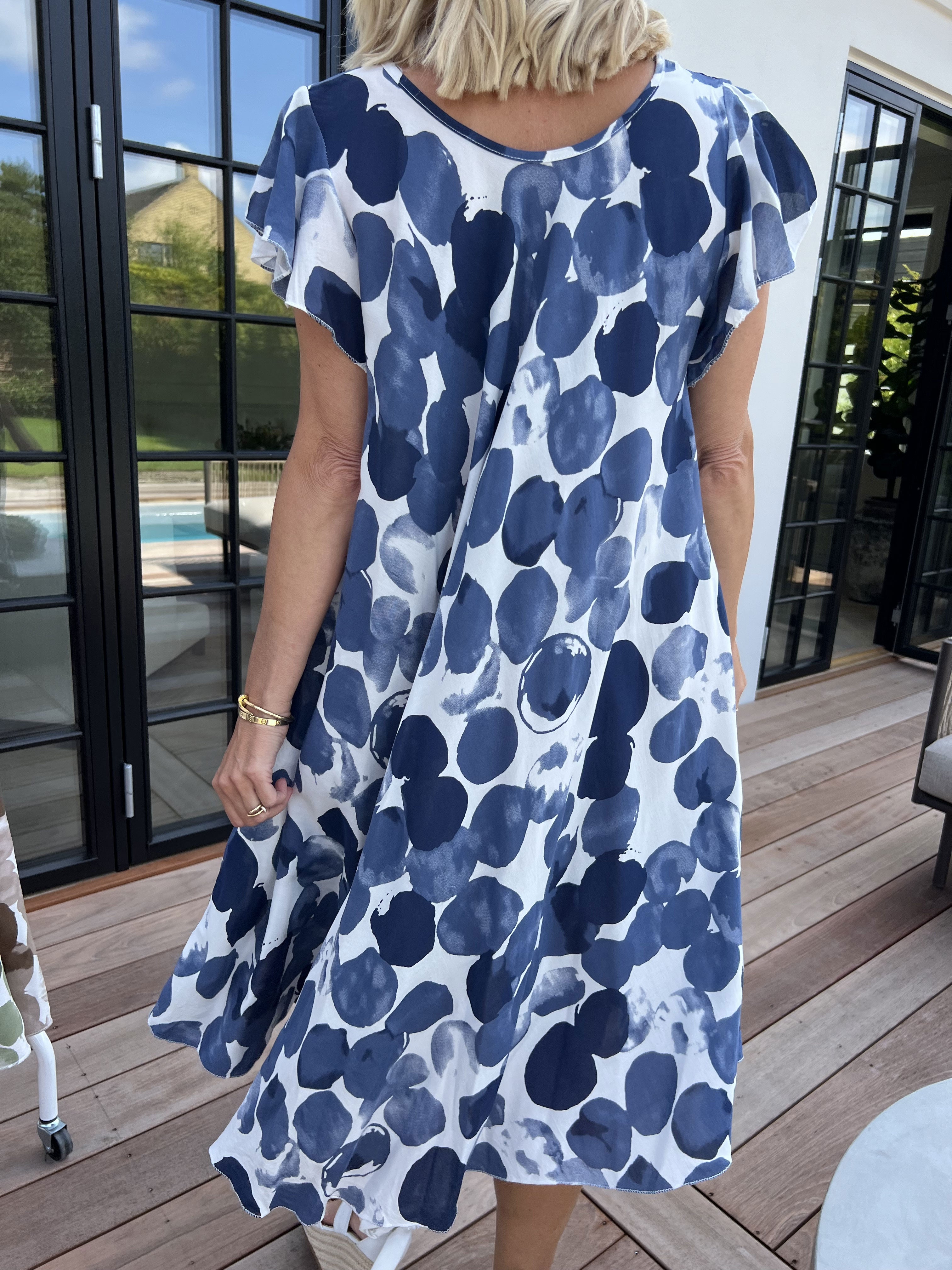 Akantha - Söt mönstrad sommarklänning i lätt viskos