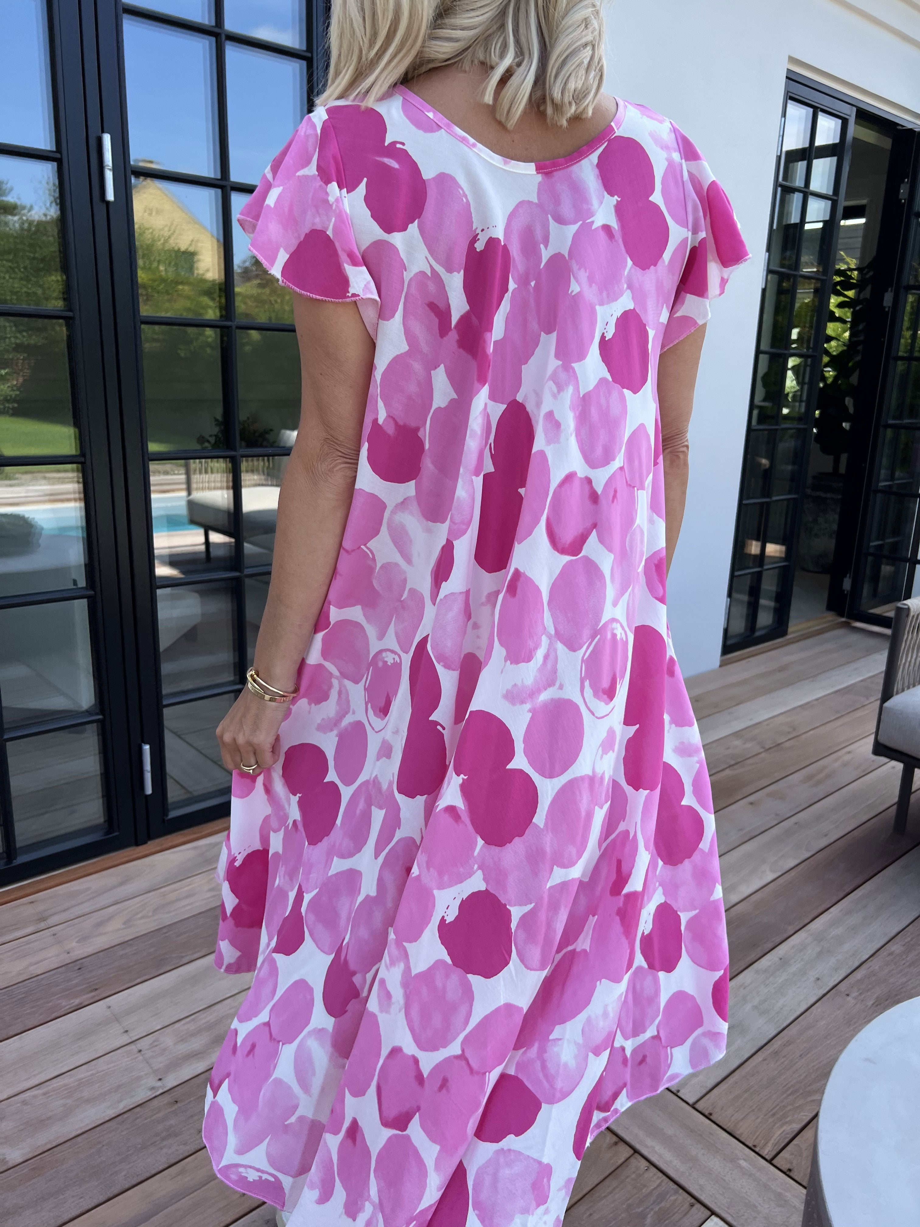 Akantha - Söt mönstrad sommarklänning i lätt viskos