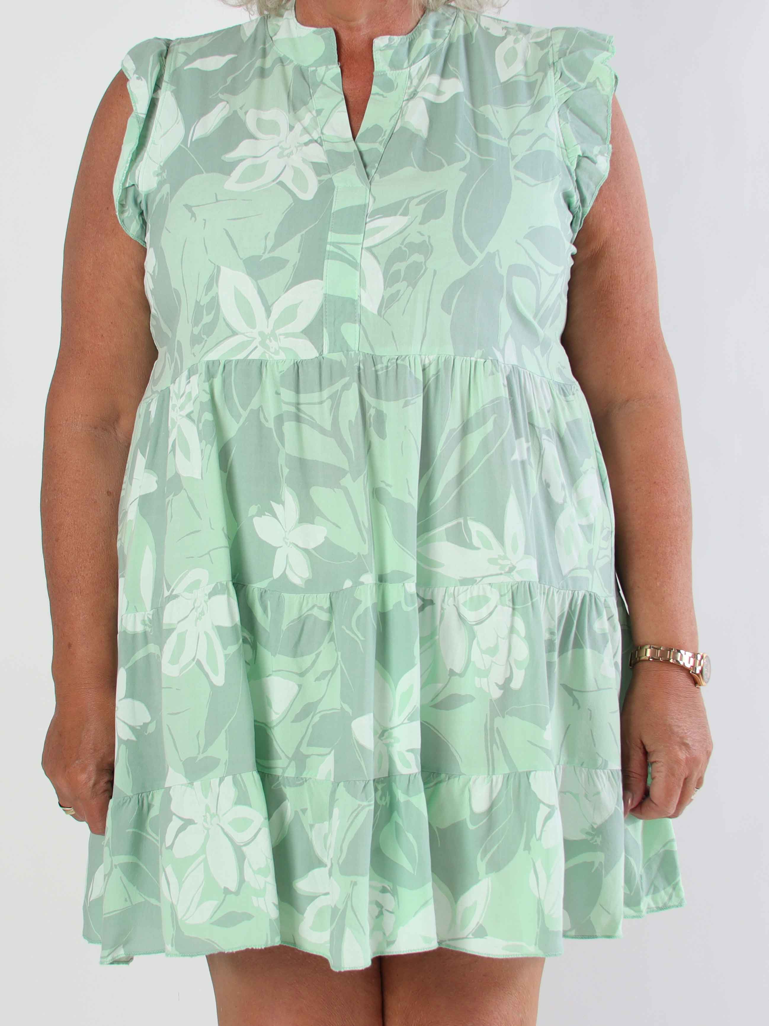 Alcmene Flower - Söt viskos tunikaklänning med volanger