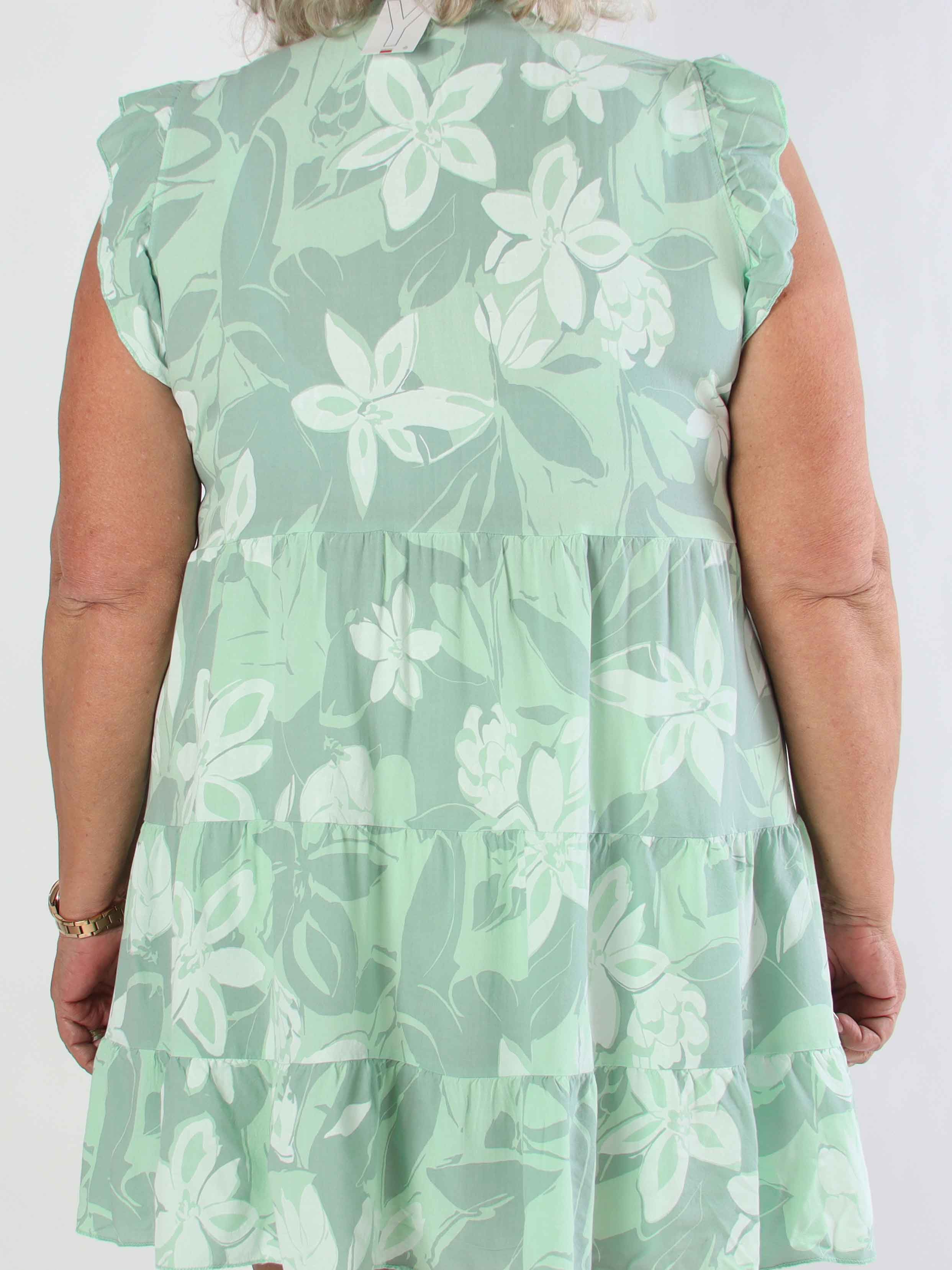 Alcmene Flower - Söt viskos tunikaklänning med volanger