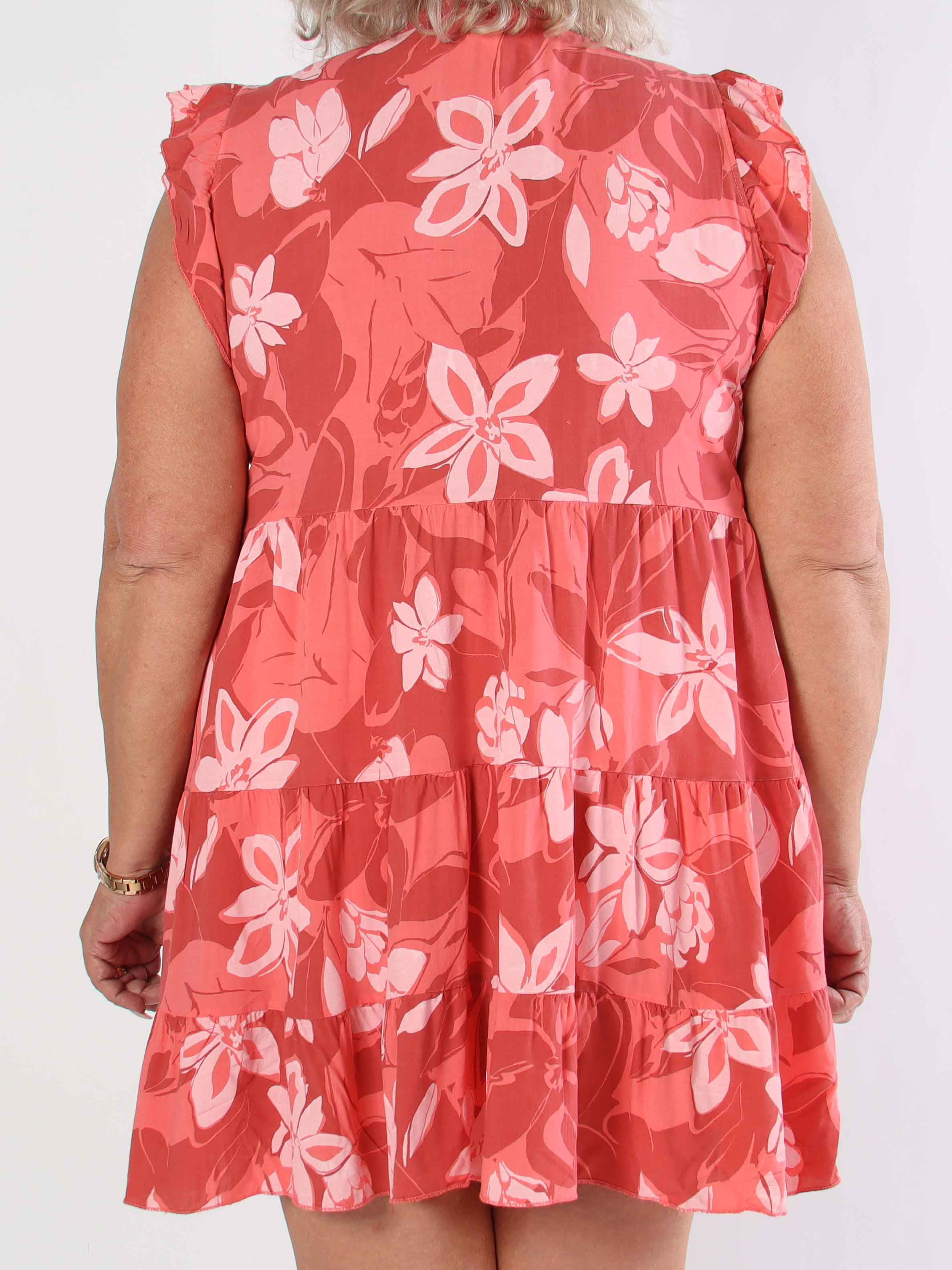 Alcmene Flower - Söt viskos tunikaklänning med volanger