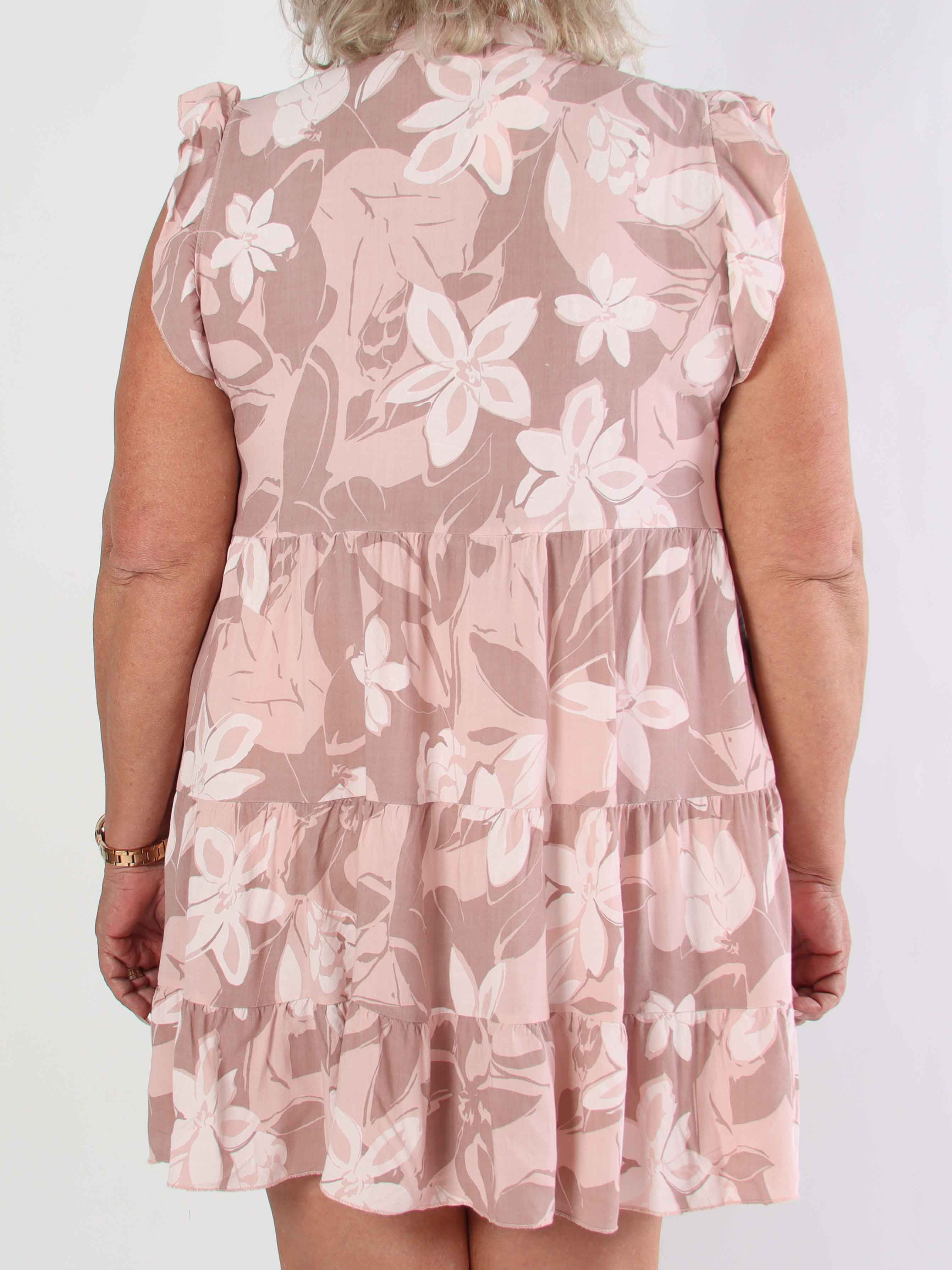 Alcmene Flower - Söt viskos tunikaklänning med volanger