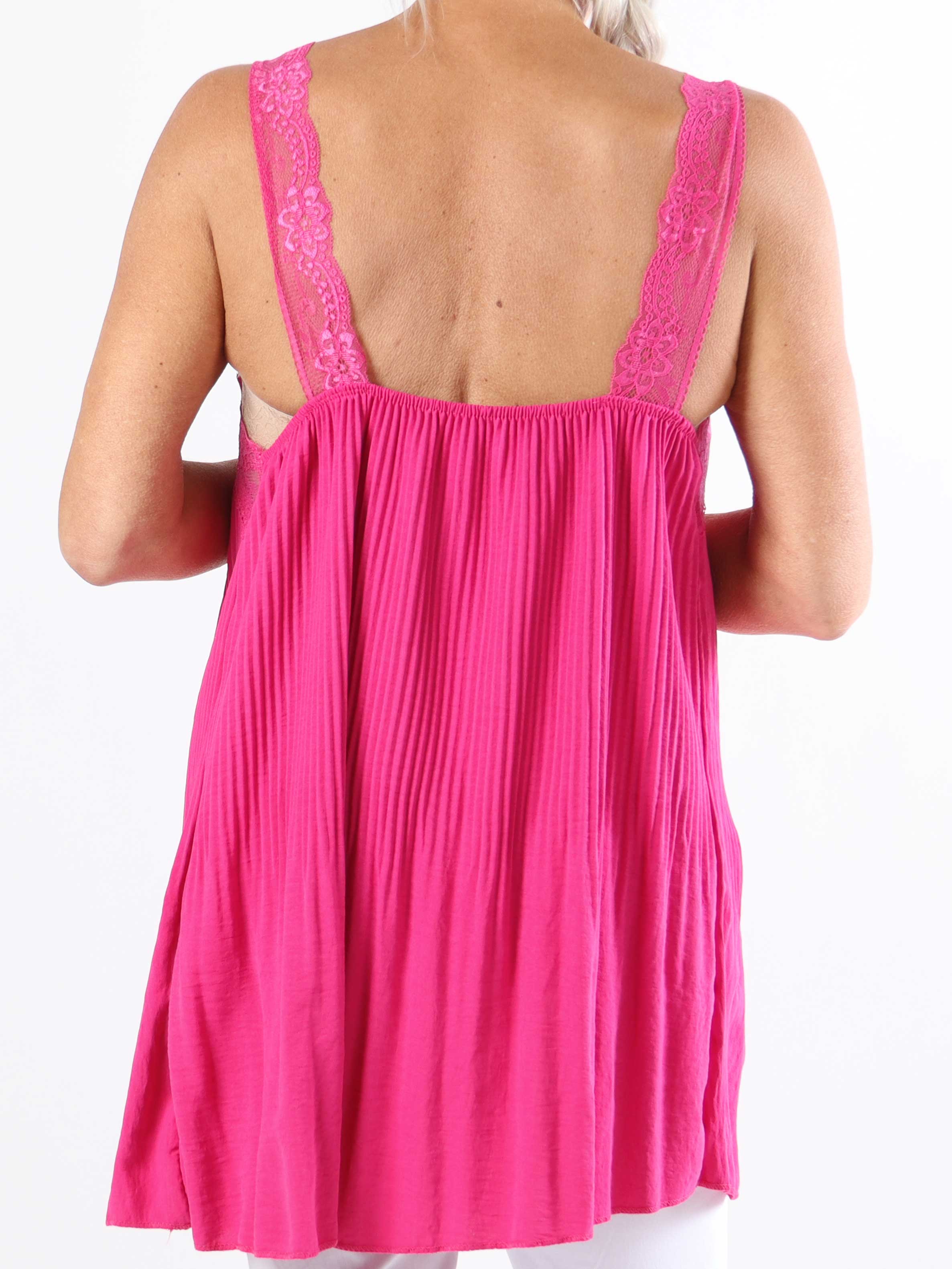 Alicante - Plisserad plus size-topp i viskos