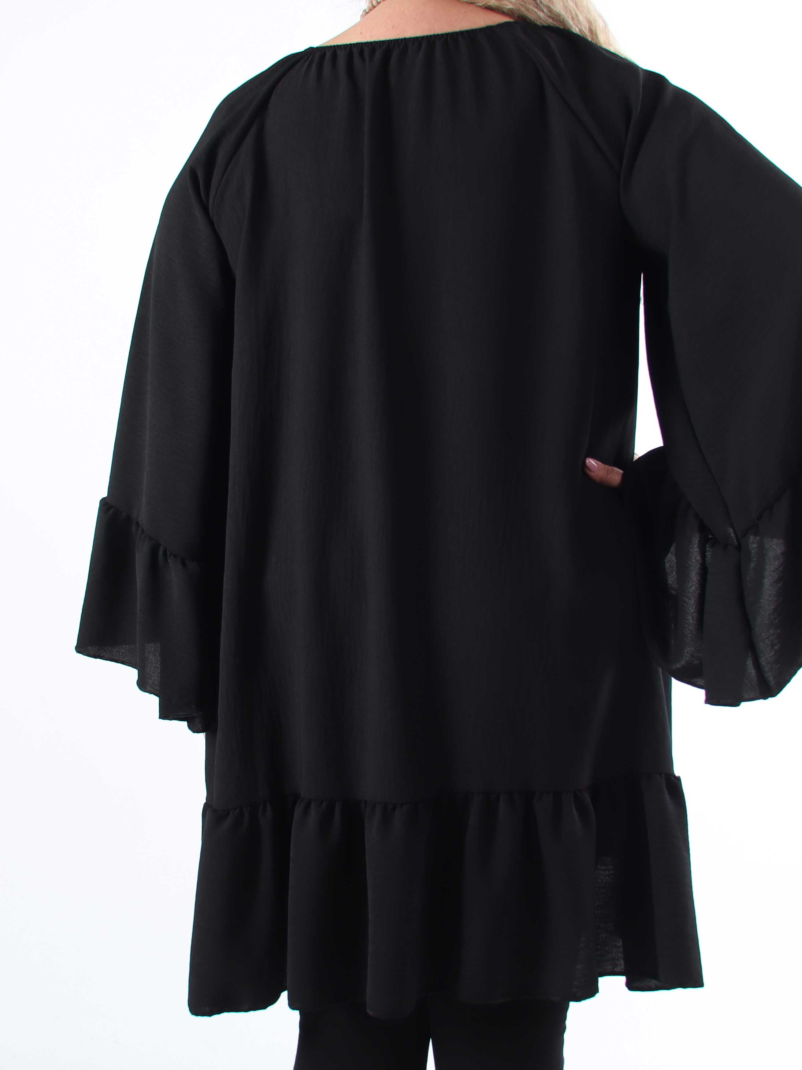 Alicia - Tunikaklänning i plus size med elastisk halsringning