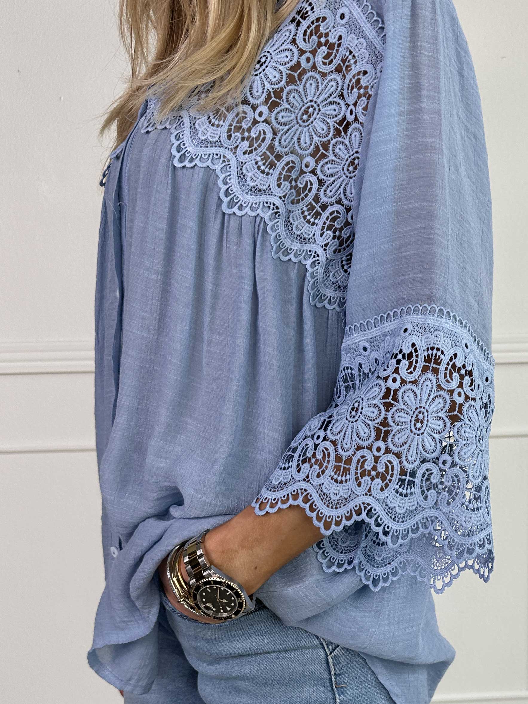 Alva - Söt tunika med söta broderade ärmar