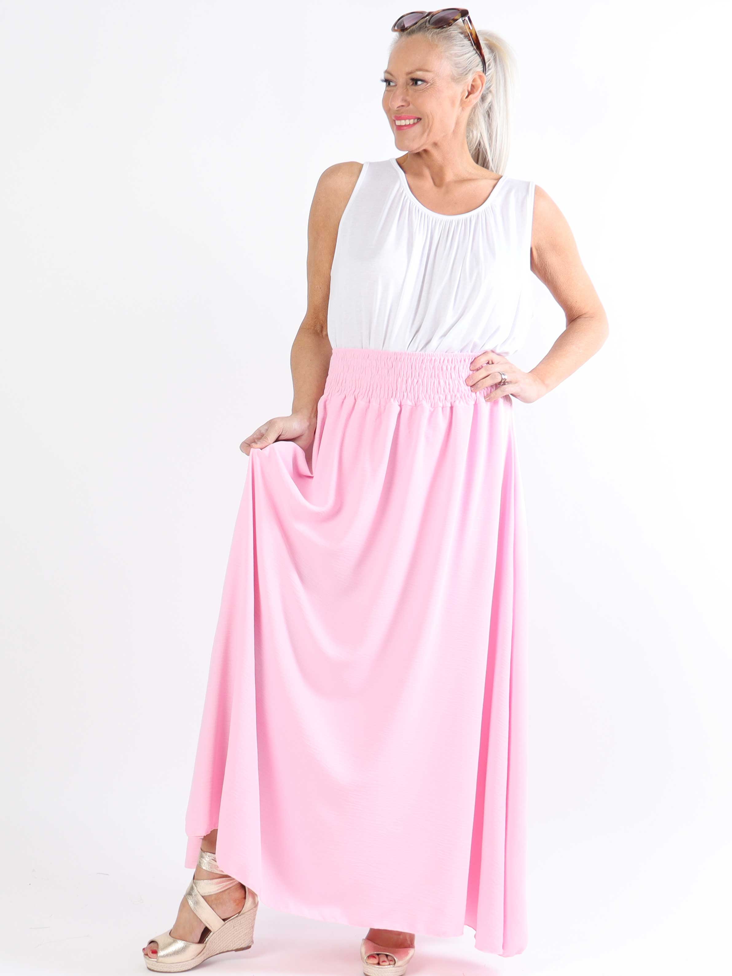 Amalia - Söt lång kjol i plusstorlek