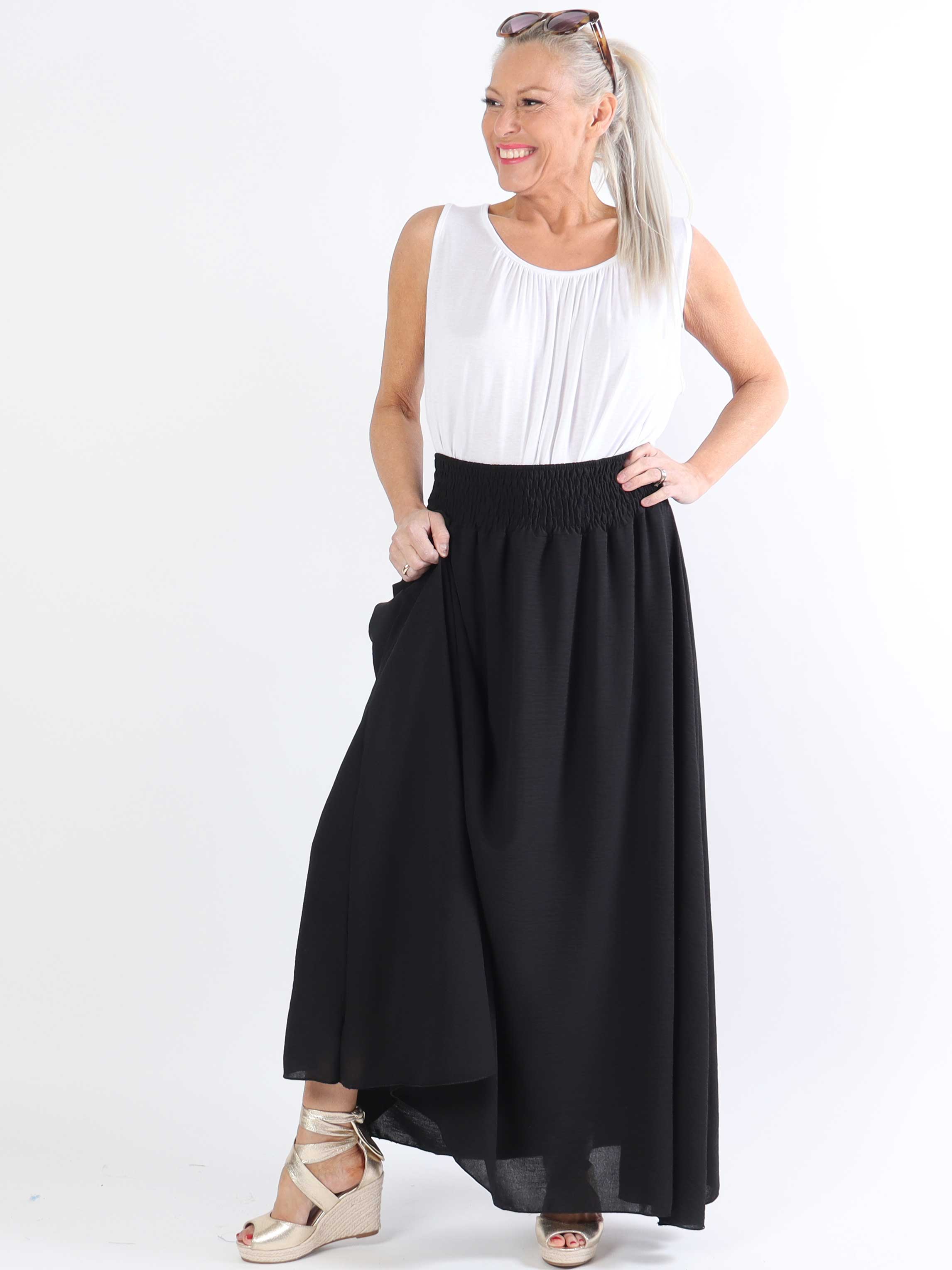 Amalia - Söt lång kjol i plusstorlek