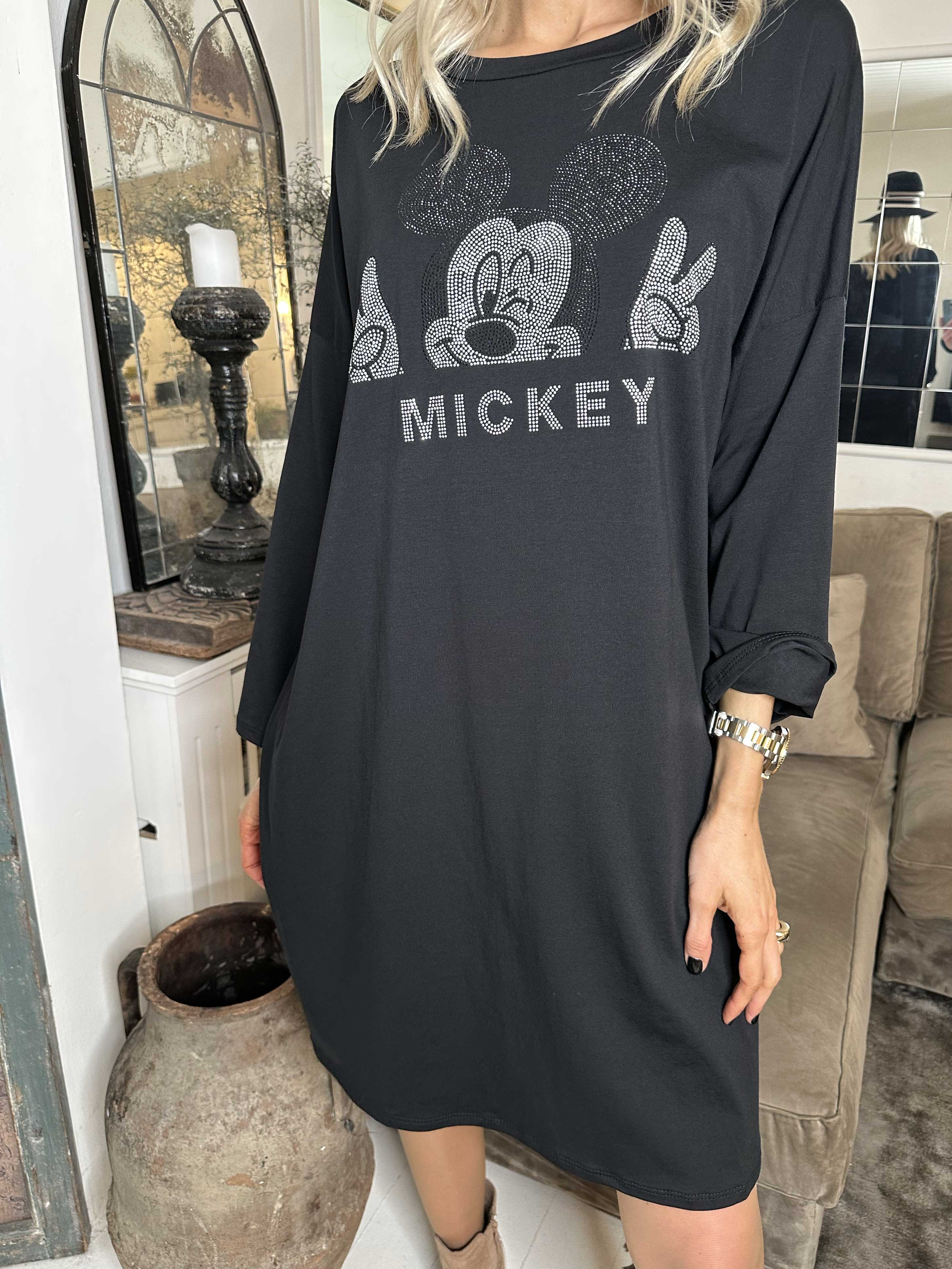 Amal Glitter - Bomullsklänning med tryck i glitter