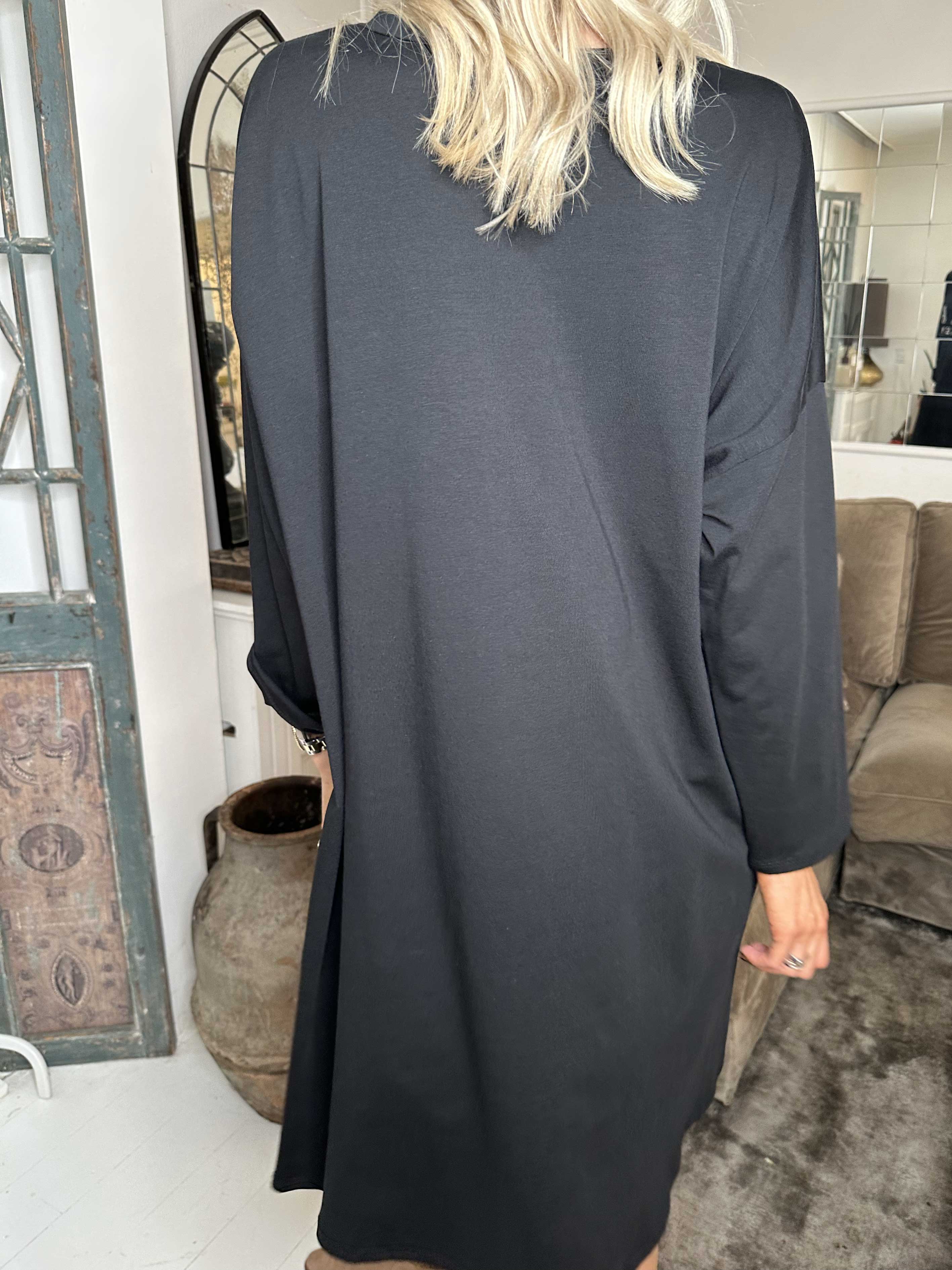 Amal Glitter - Bomullsklänning med tryck i glitter