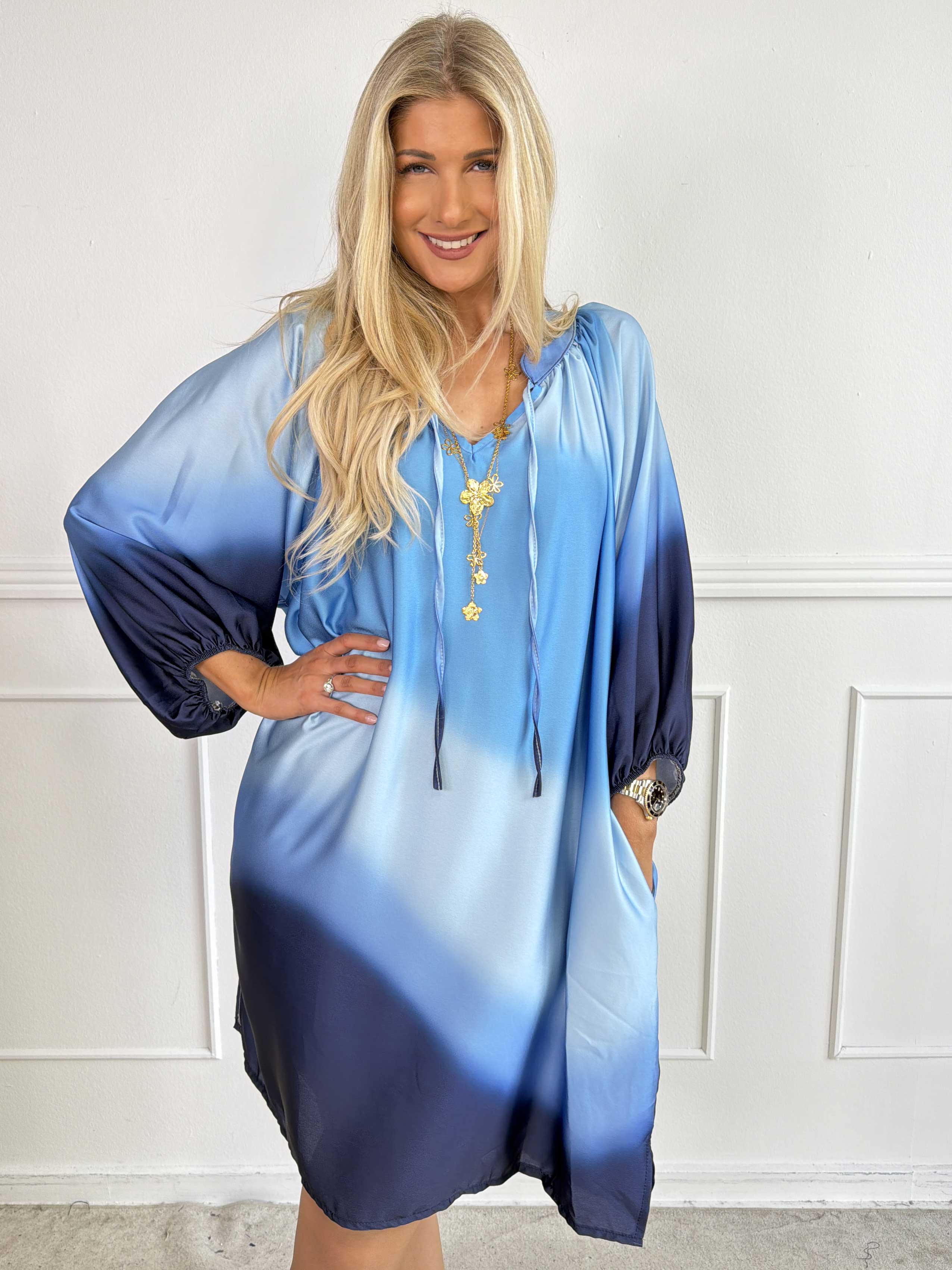 Amidala Batik - Elegant tunikaklänning i batikmönster med fickor