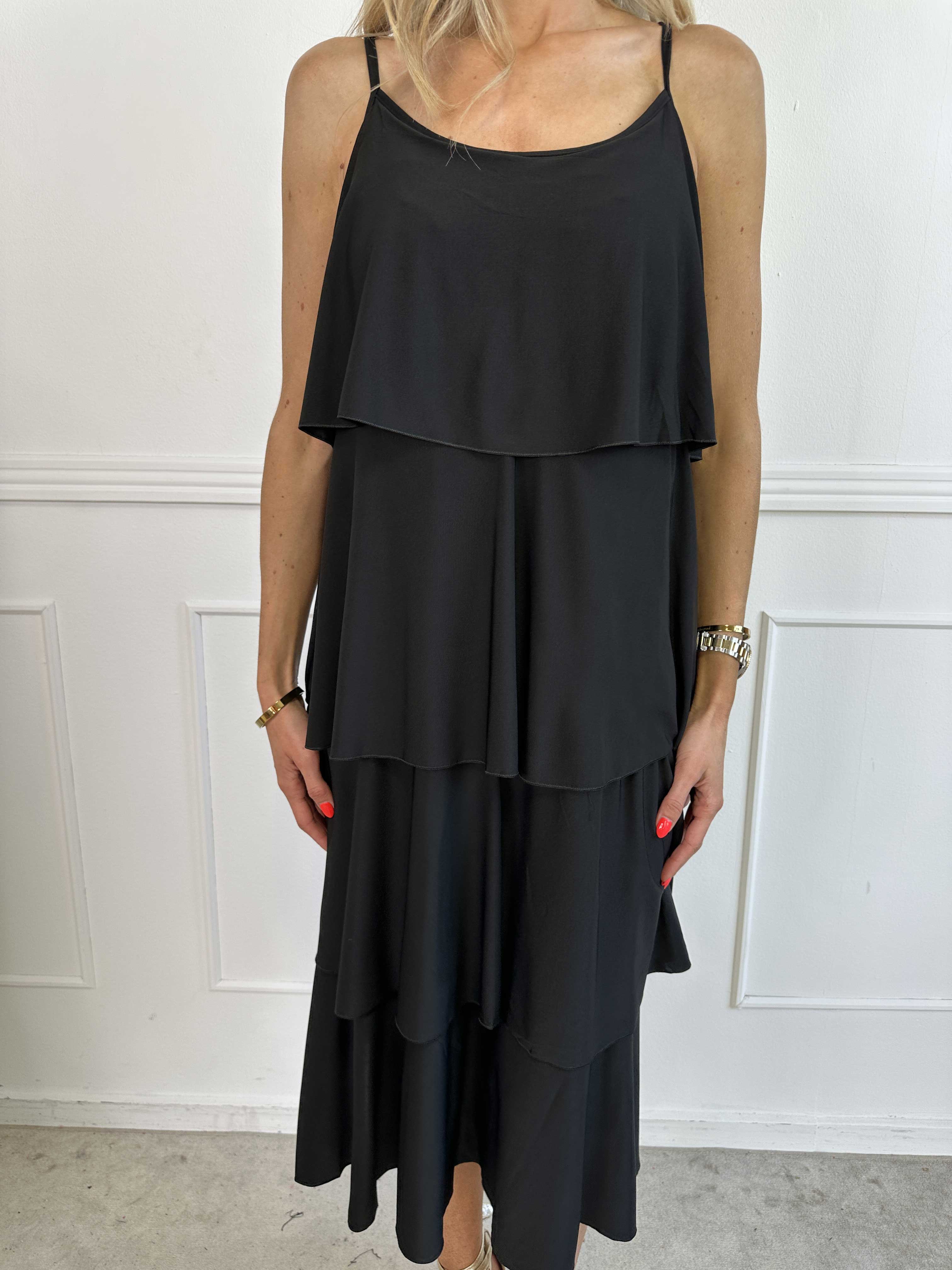 Anastasia - Klänning med resårband och volanger