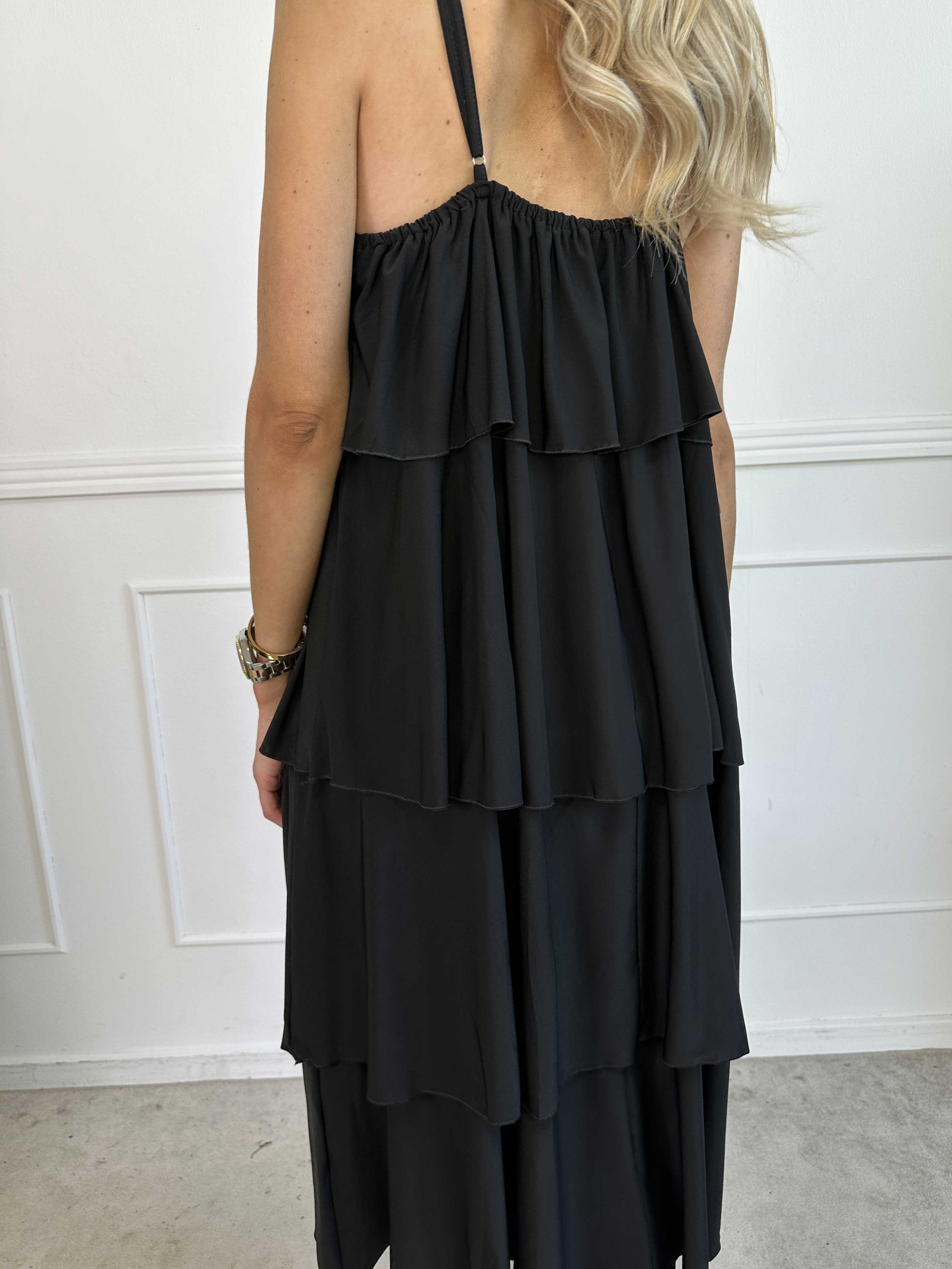 Anastasia - Klänning med resårband och volanger