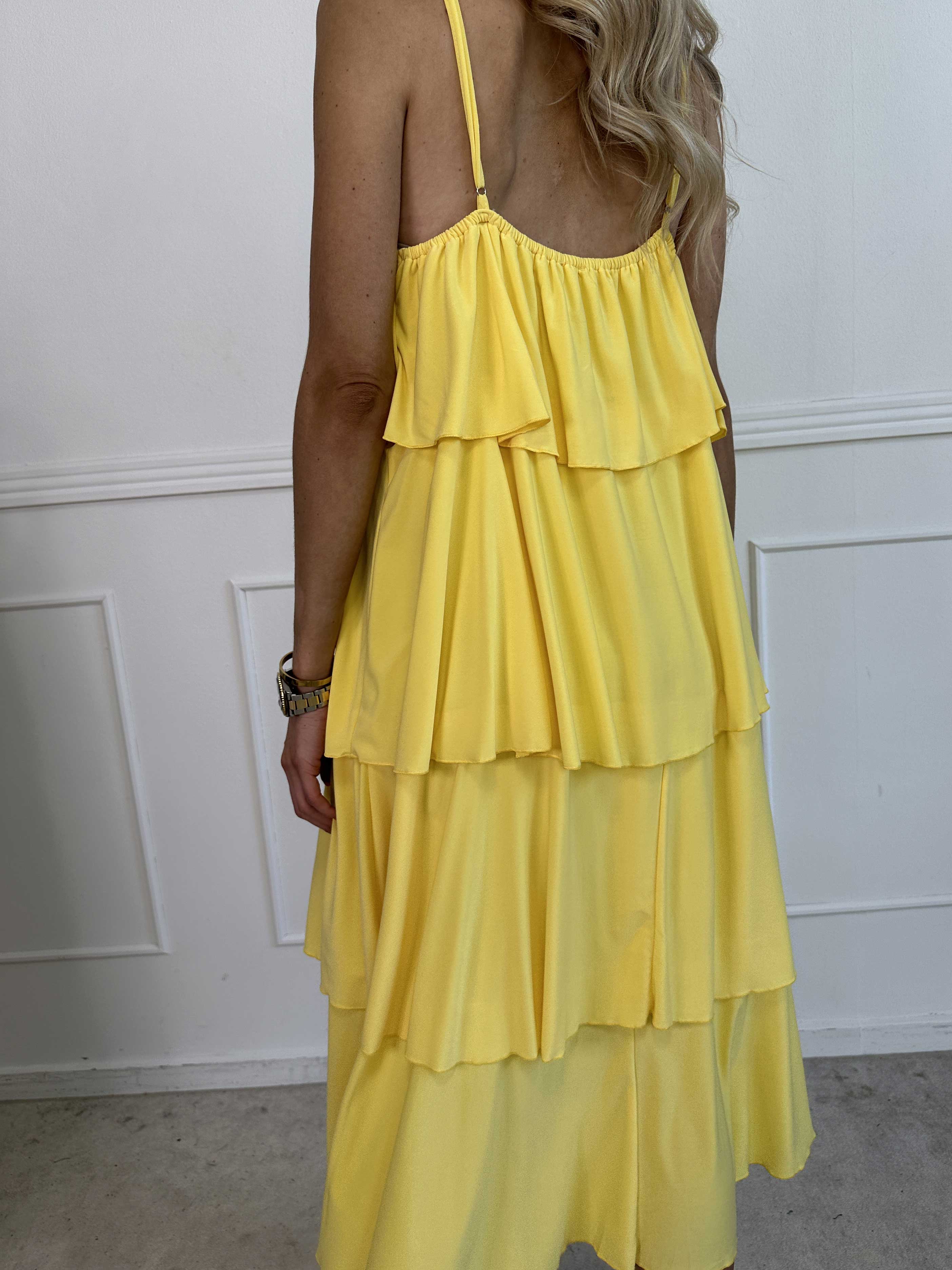 Anastasia - Klänning med resårband och volanger