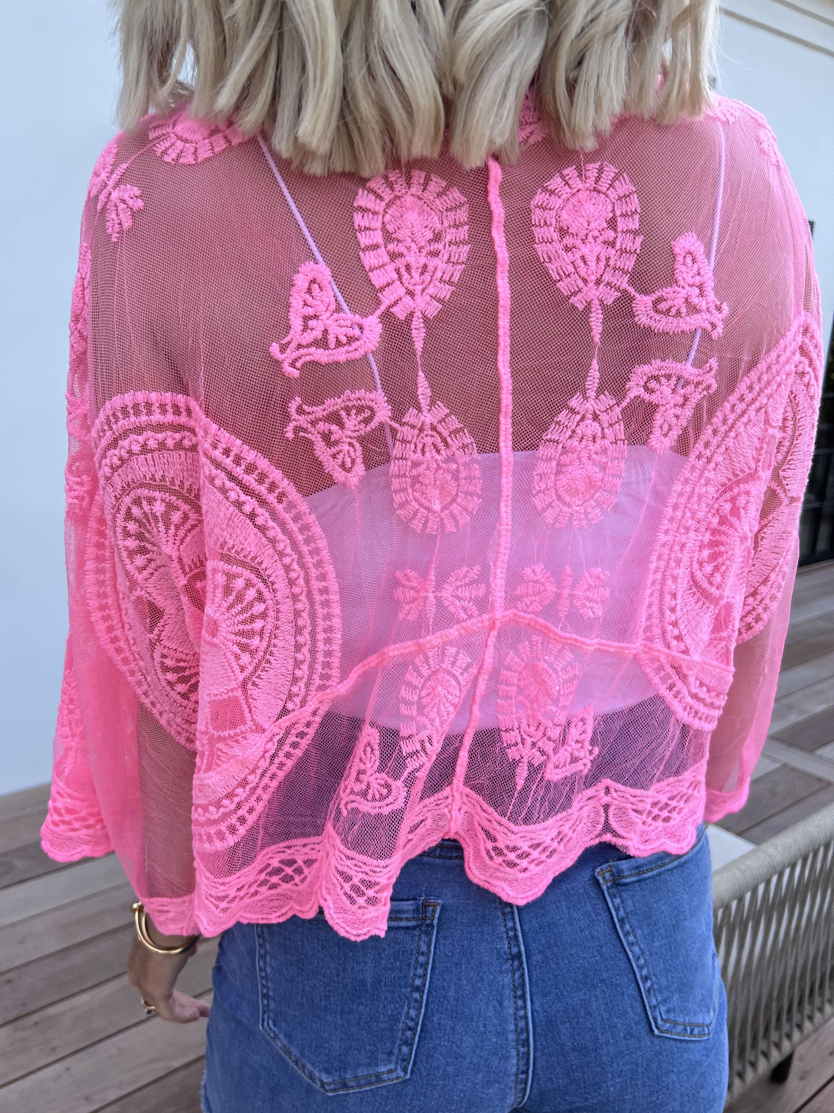 Andromeda - Söt kort kofta i spets