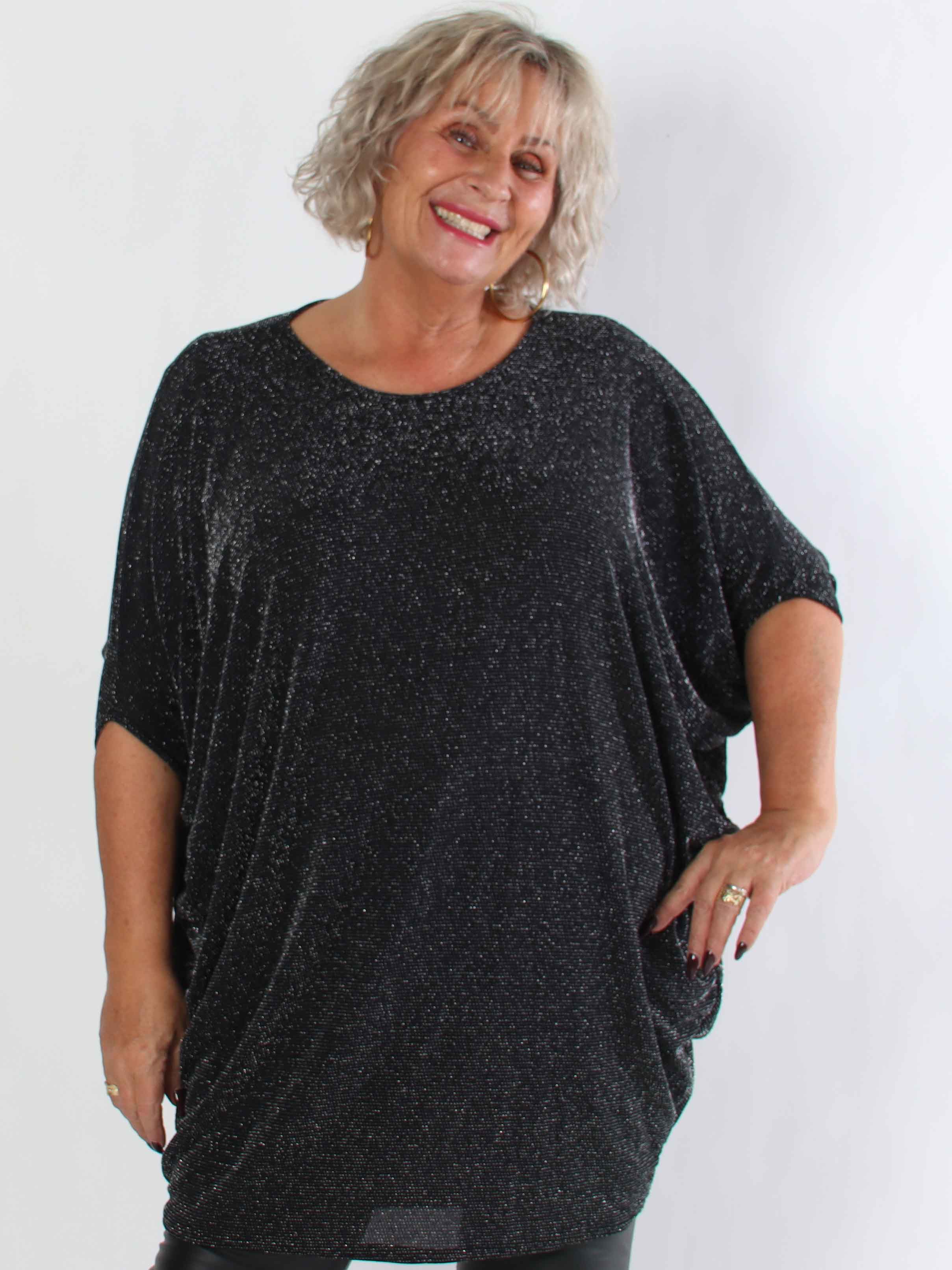 Arabella - Plus size tunika med fladdermusärmar