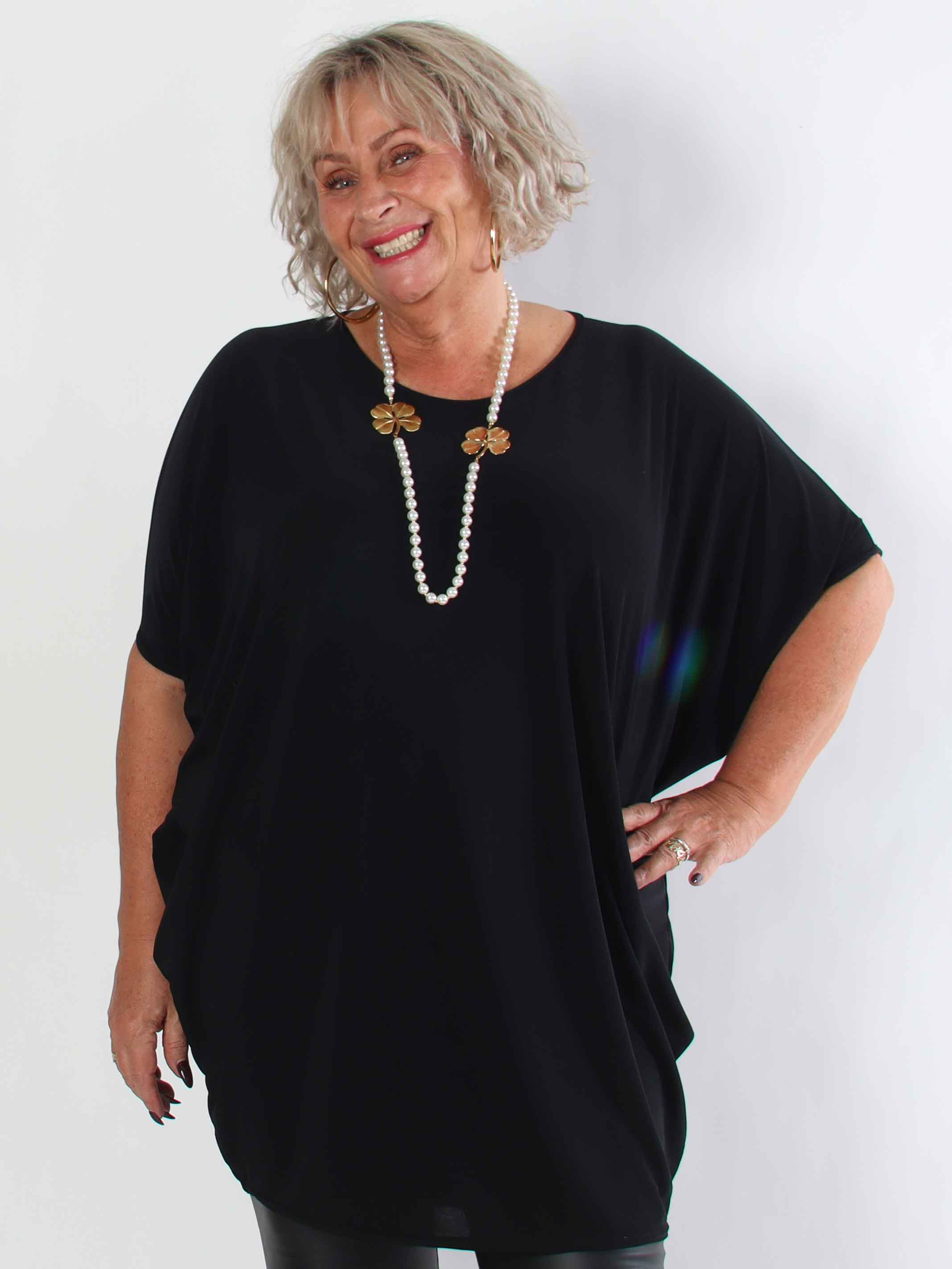 Arabella - Plus size tunika med fladdermusärmar