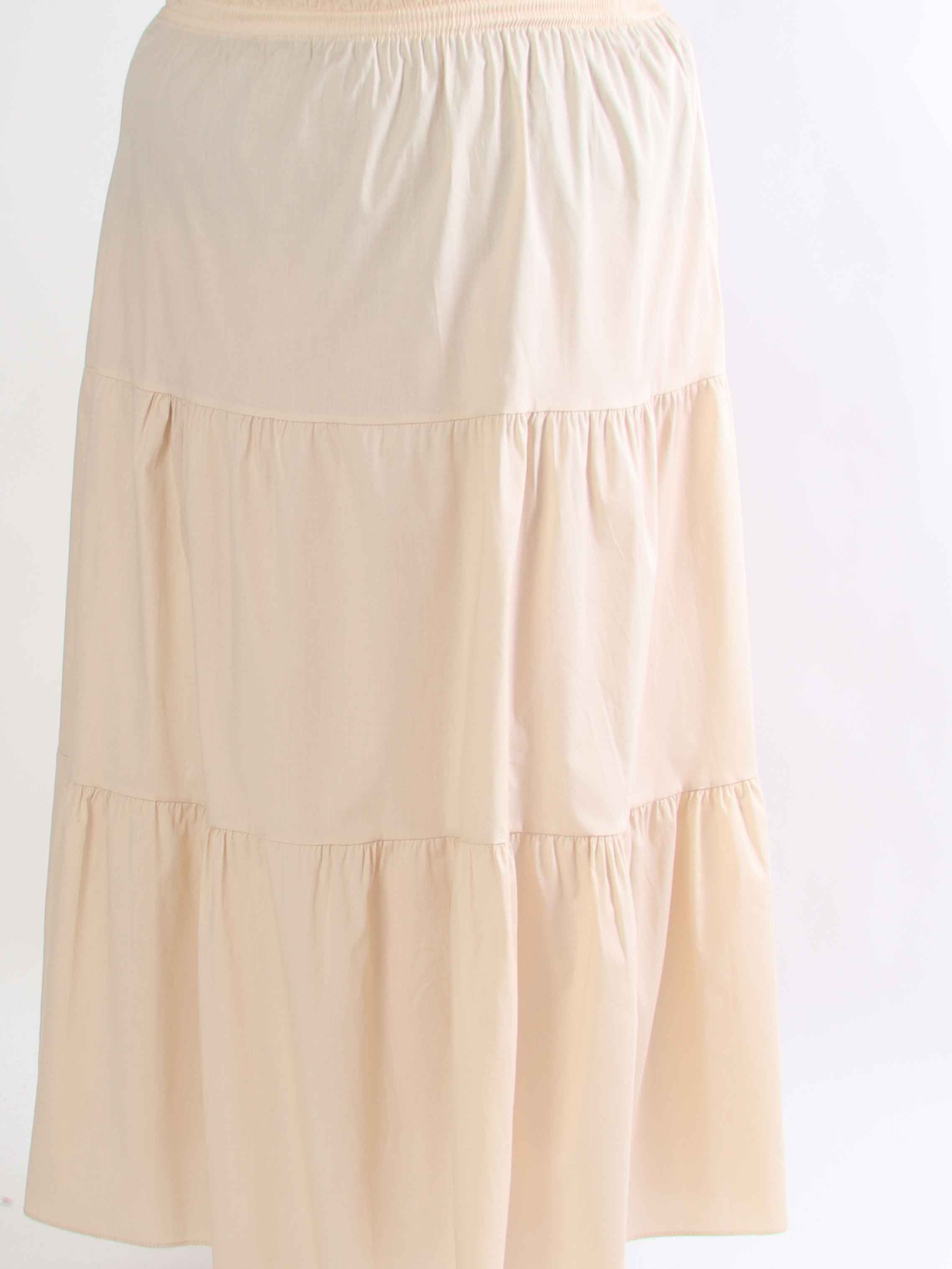 Ariella - Sød plus size nederdel i bomuld med lag-på-lag-effekt