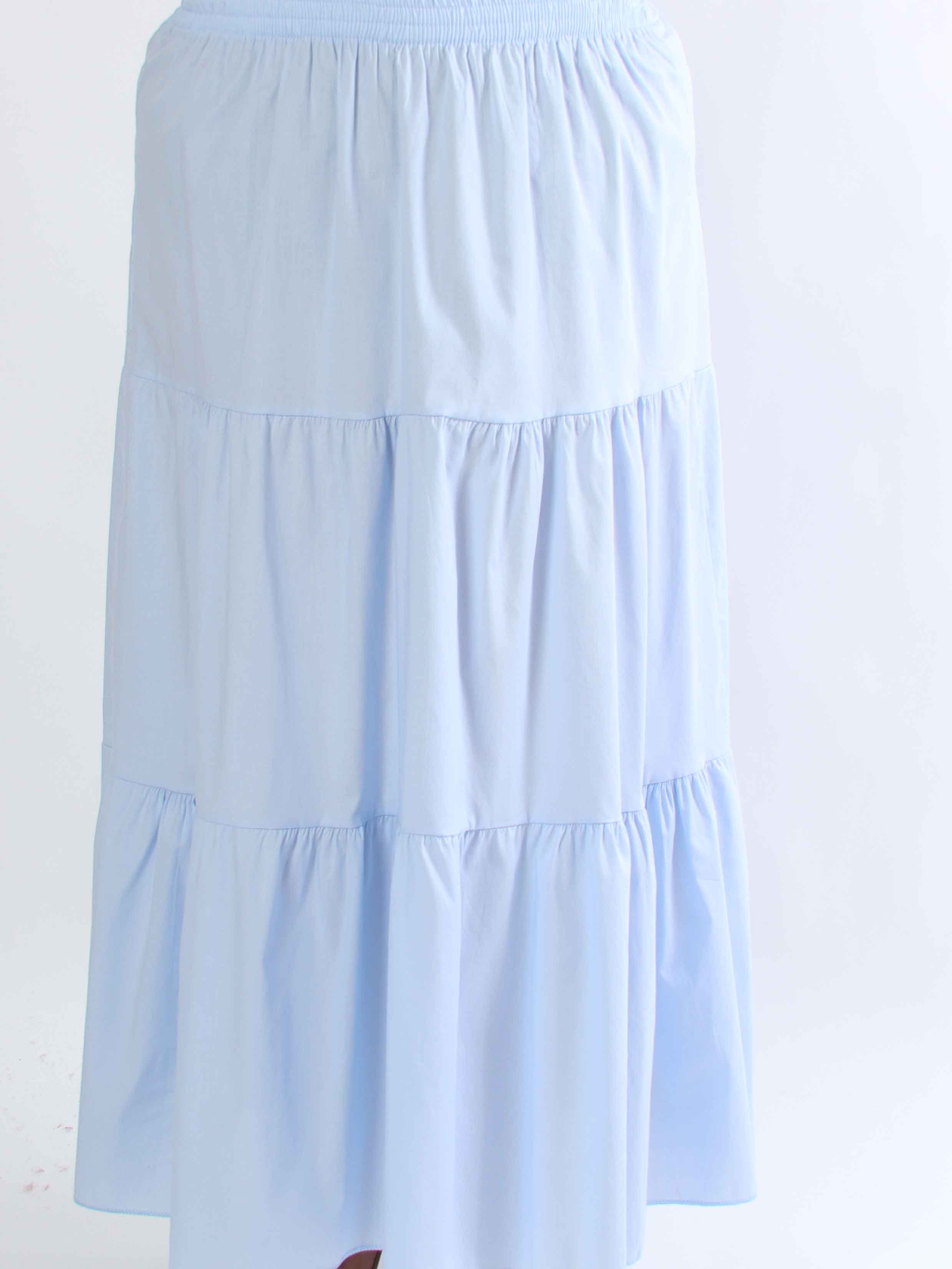 Ariella - Sød plus size nederdel i bomuld med lag-på-lag-effekt