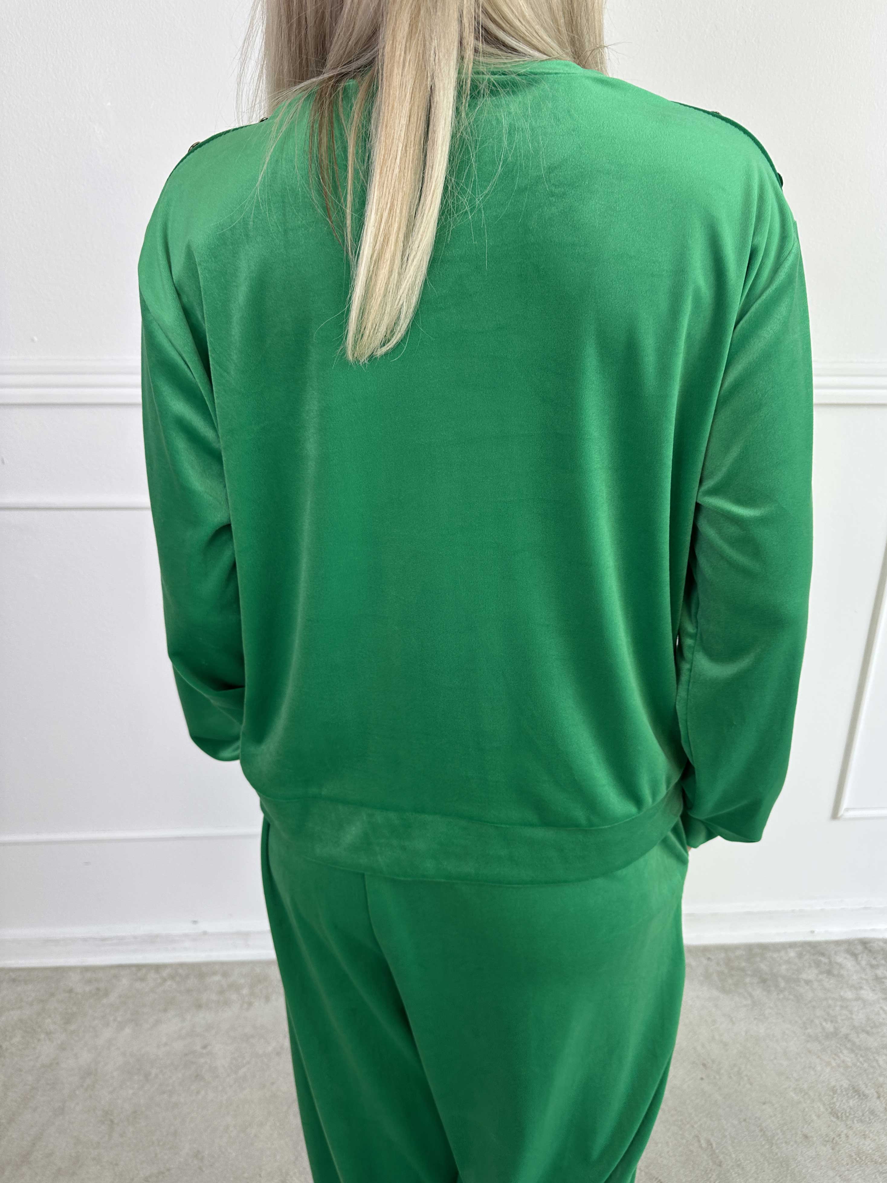 Arina - Mjuk velour mjukisset med guldknappar