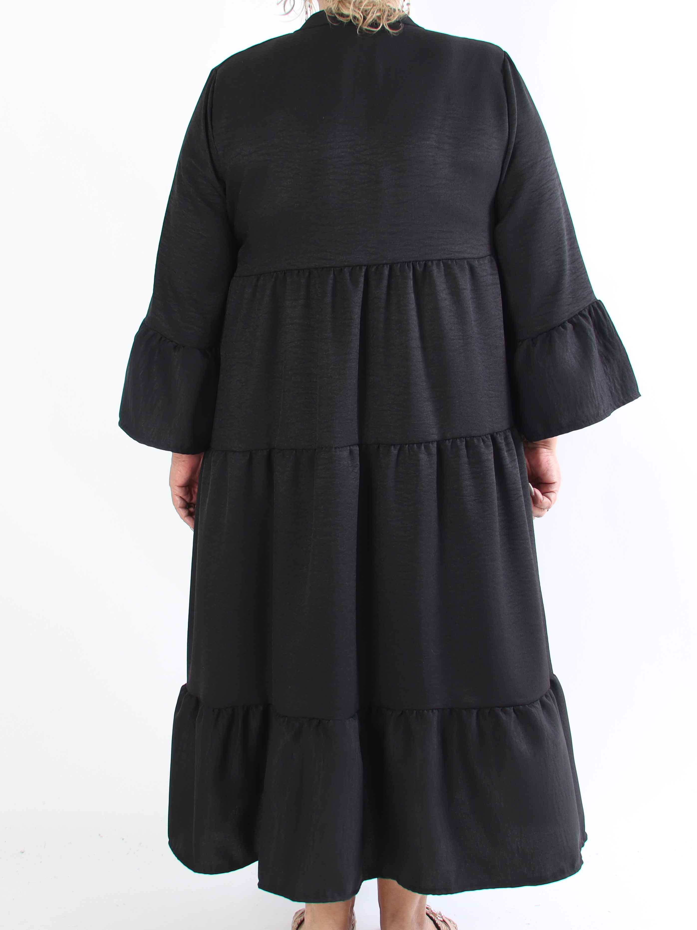 Arjana - Plus size-klänning med lager-på-lager-look och knappar