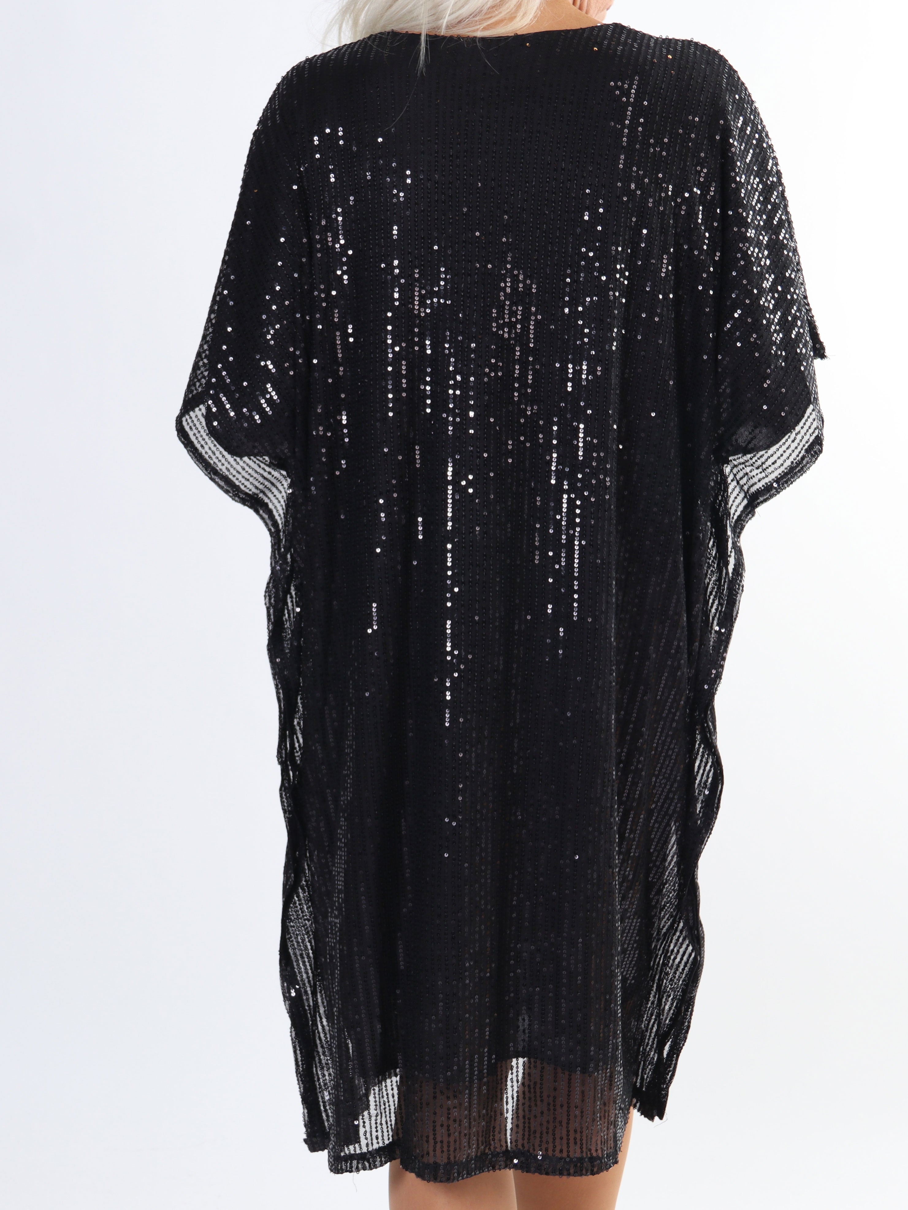 Azmina - Tunikaklänning med paljetter i stor storlek