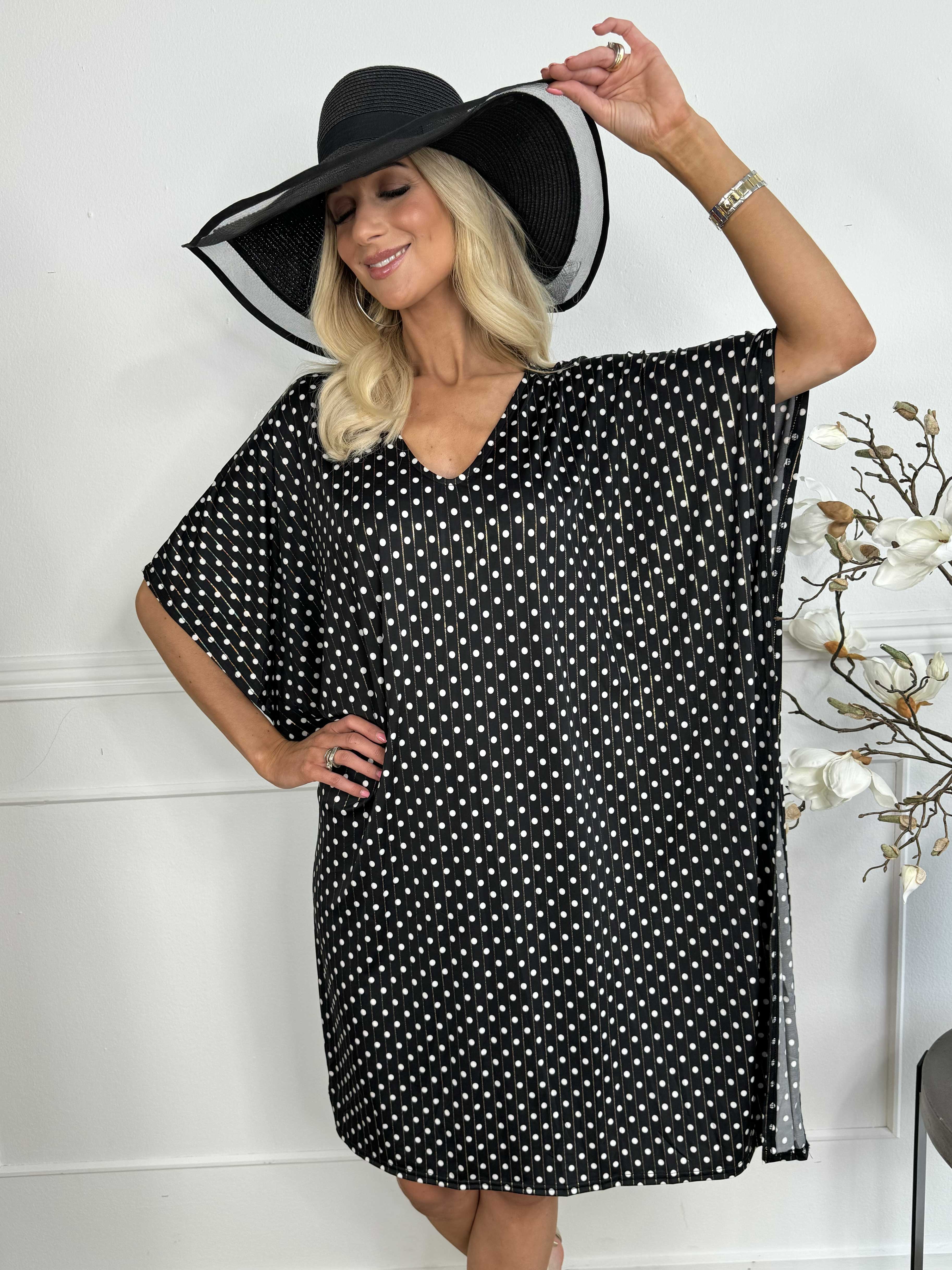 Azmina Dot - Tunikaklänning i lös passform med resår