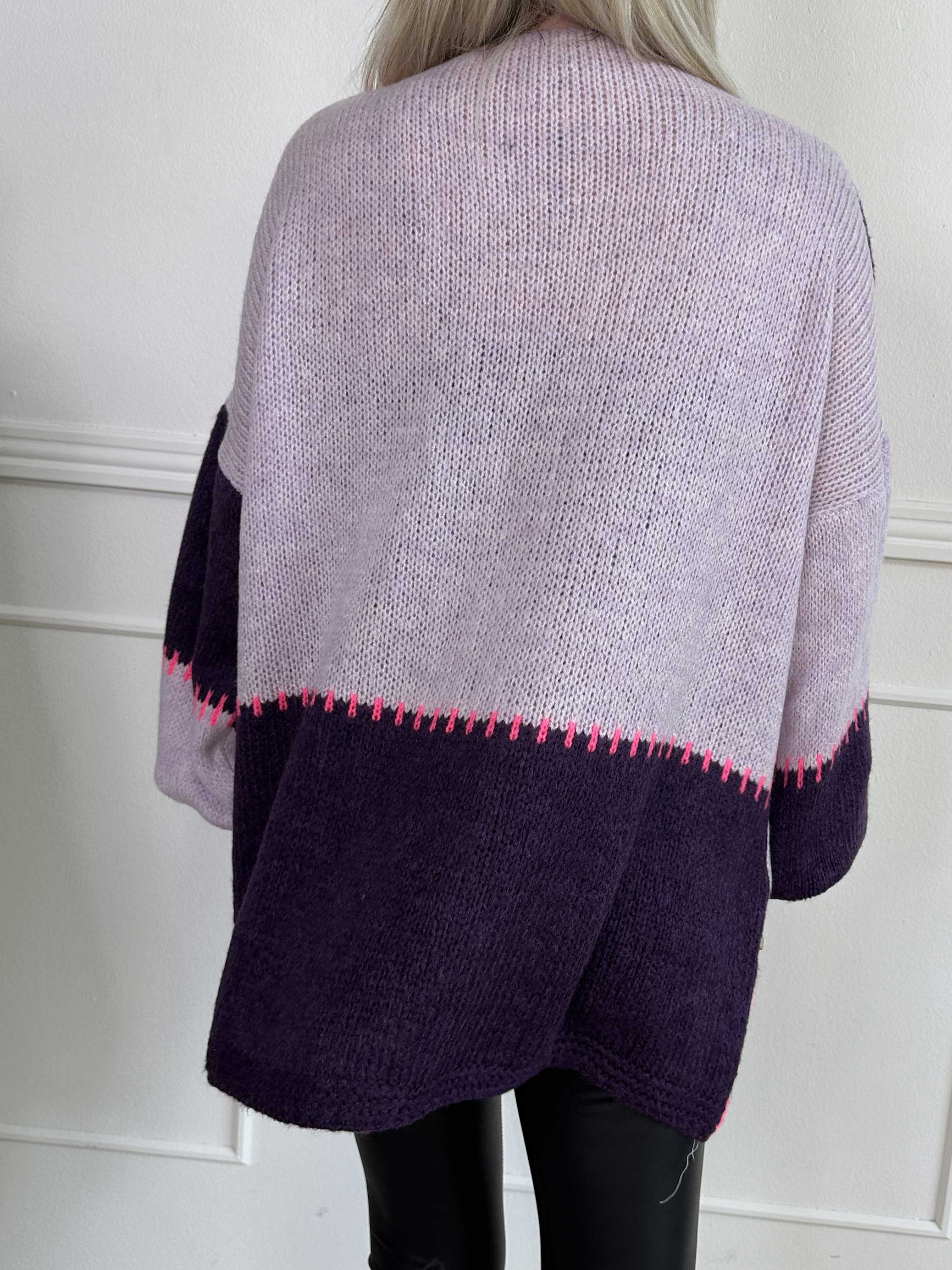 Belis - Flerfärgad stickad kofta