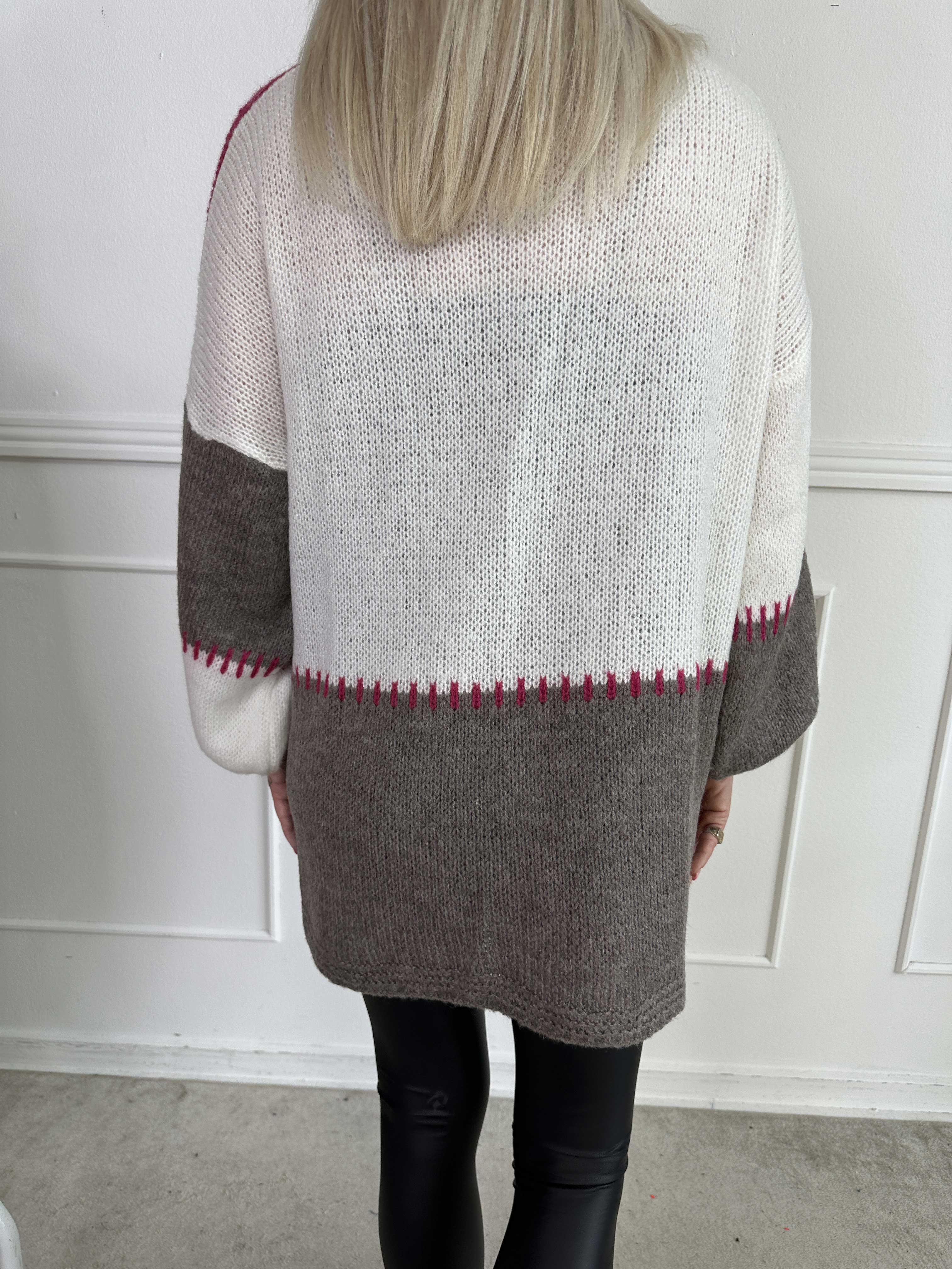 Belis - Flerfärgad stickad kofta