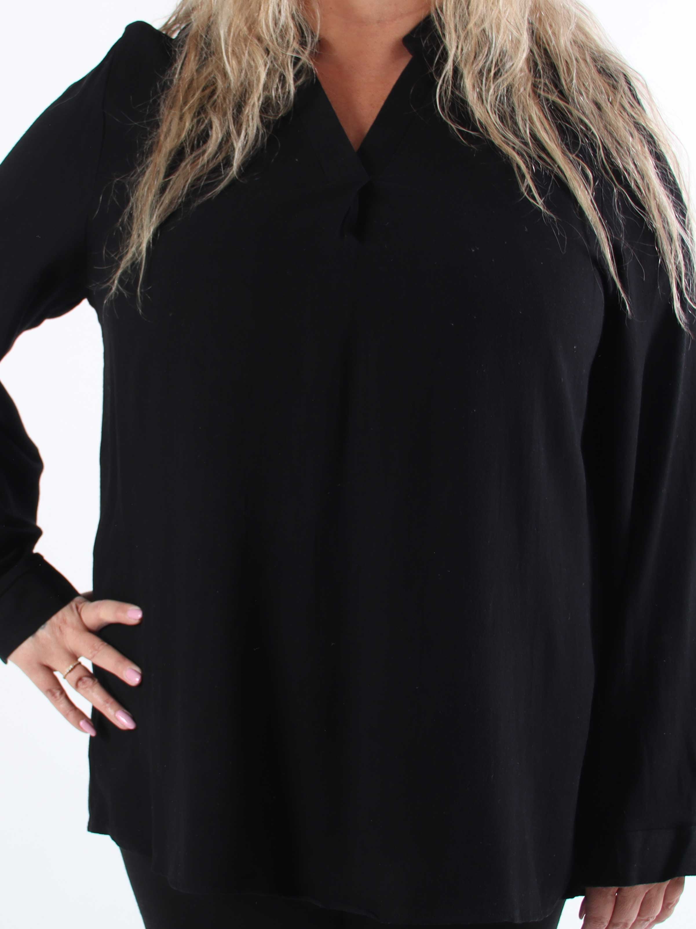 Benna - Enfärgad tunika i mjuk viskos